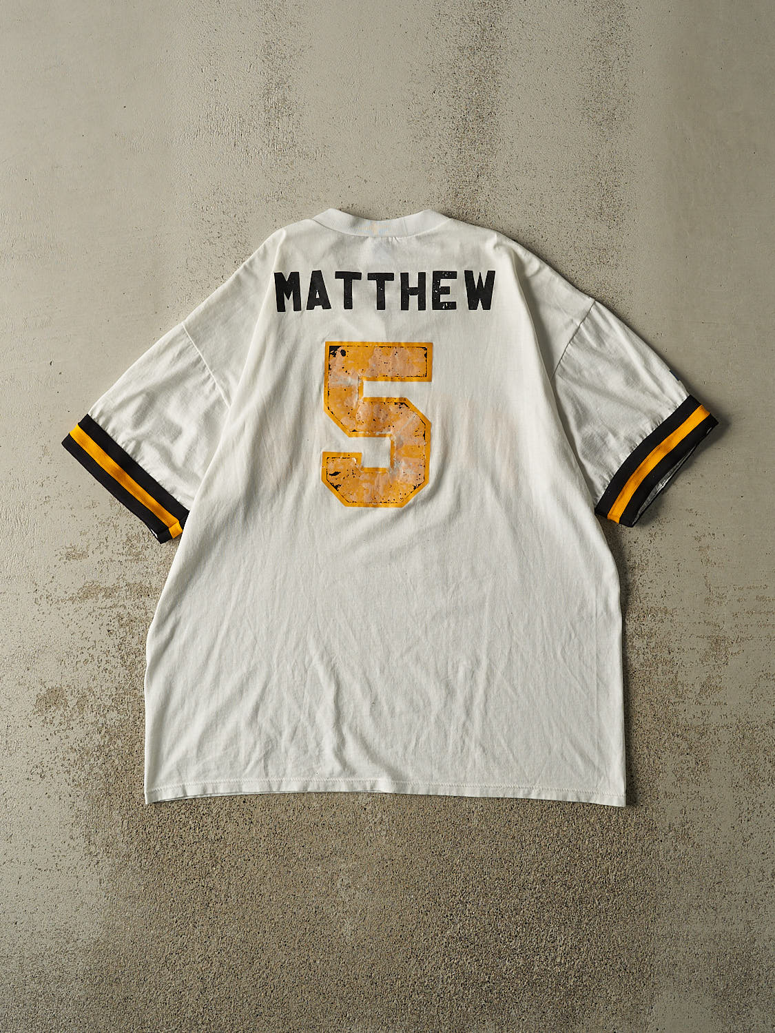 Vintage 90s White Russell Athletic Pittsburgh Pirates #5 Matthew Jersey Tee (XL)