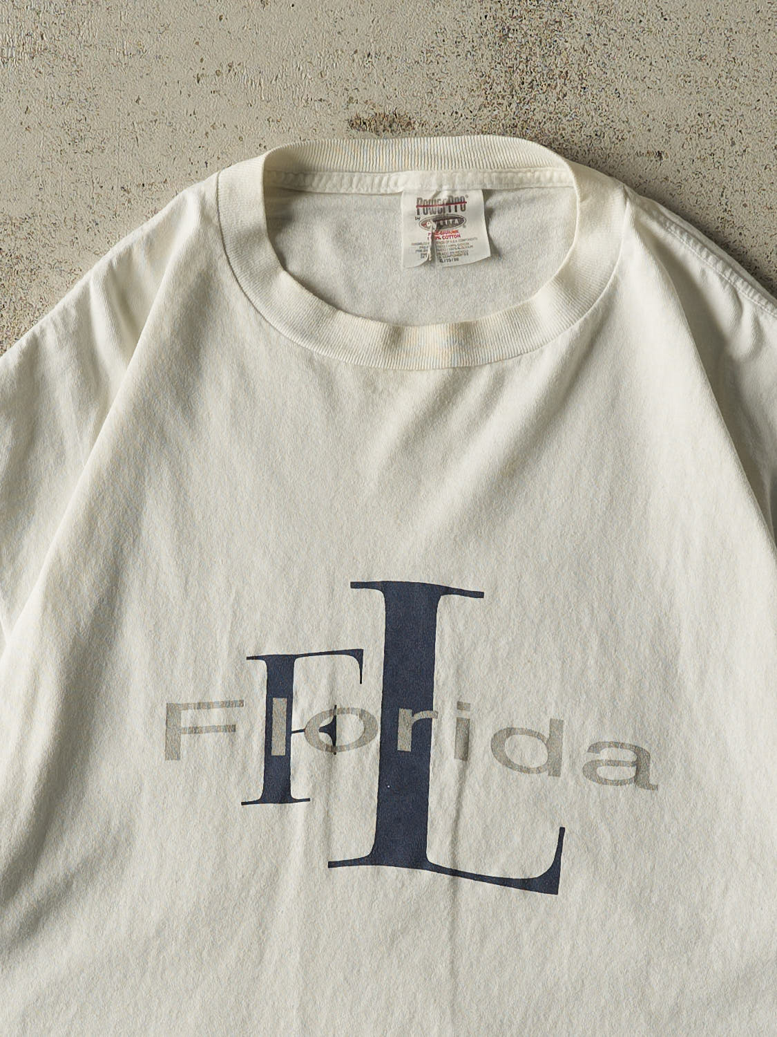 Vintage 90s White Florida Single Stitch Tee (L/XL)