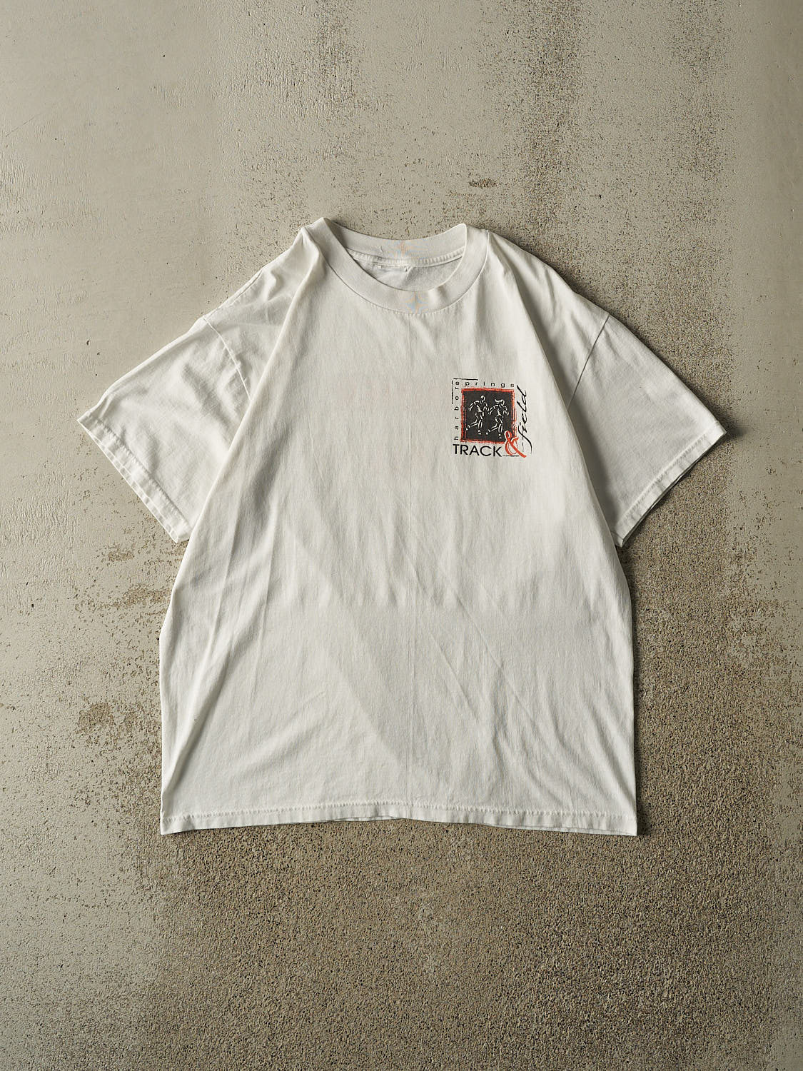 Vintage 90s White Harbor Springs Track & Field Tee (M)