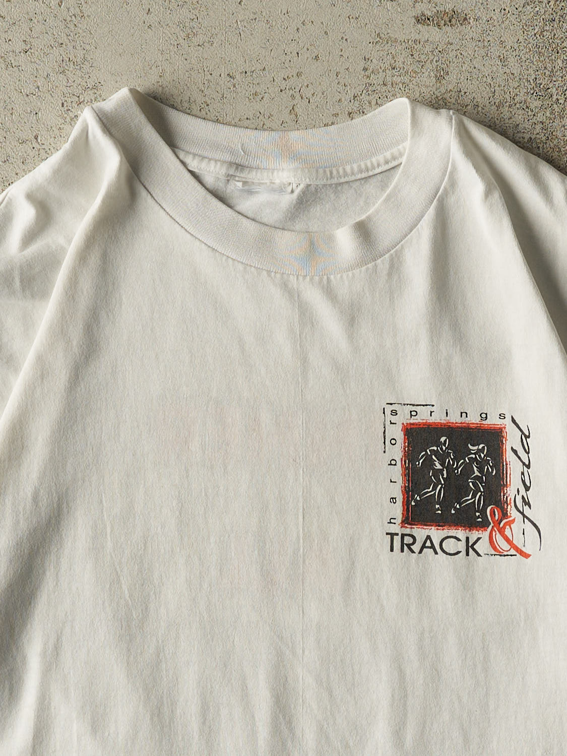 Vintage 90s White Harbor Springs Track & Field Tee (M)