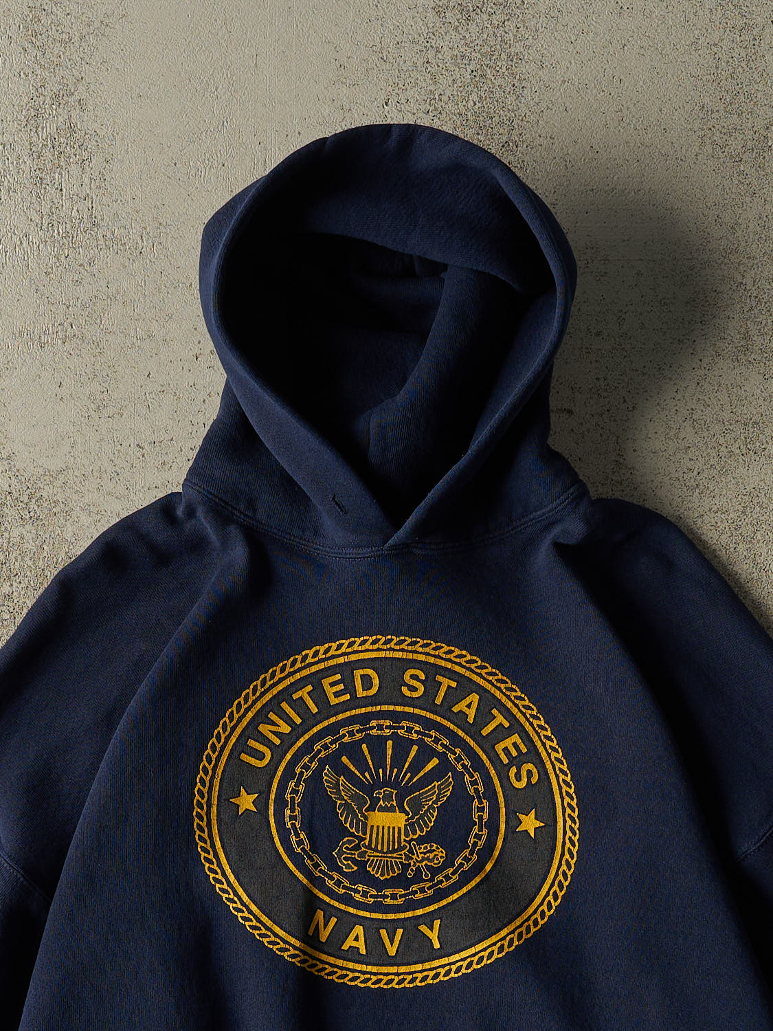 Vintage 90s Navy Blue United States Navy Hoodie (L)