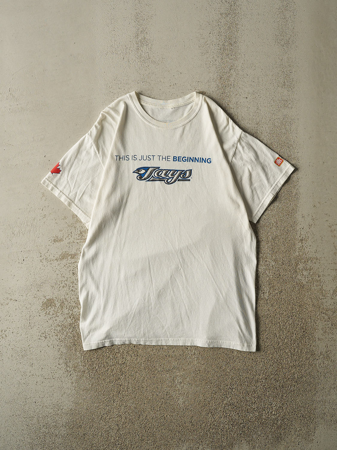 Vintage Y2K White Toronto Blue Jays Tee (L/XL)