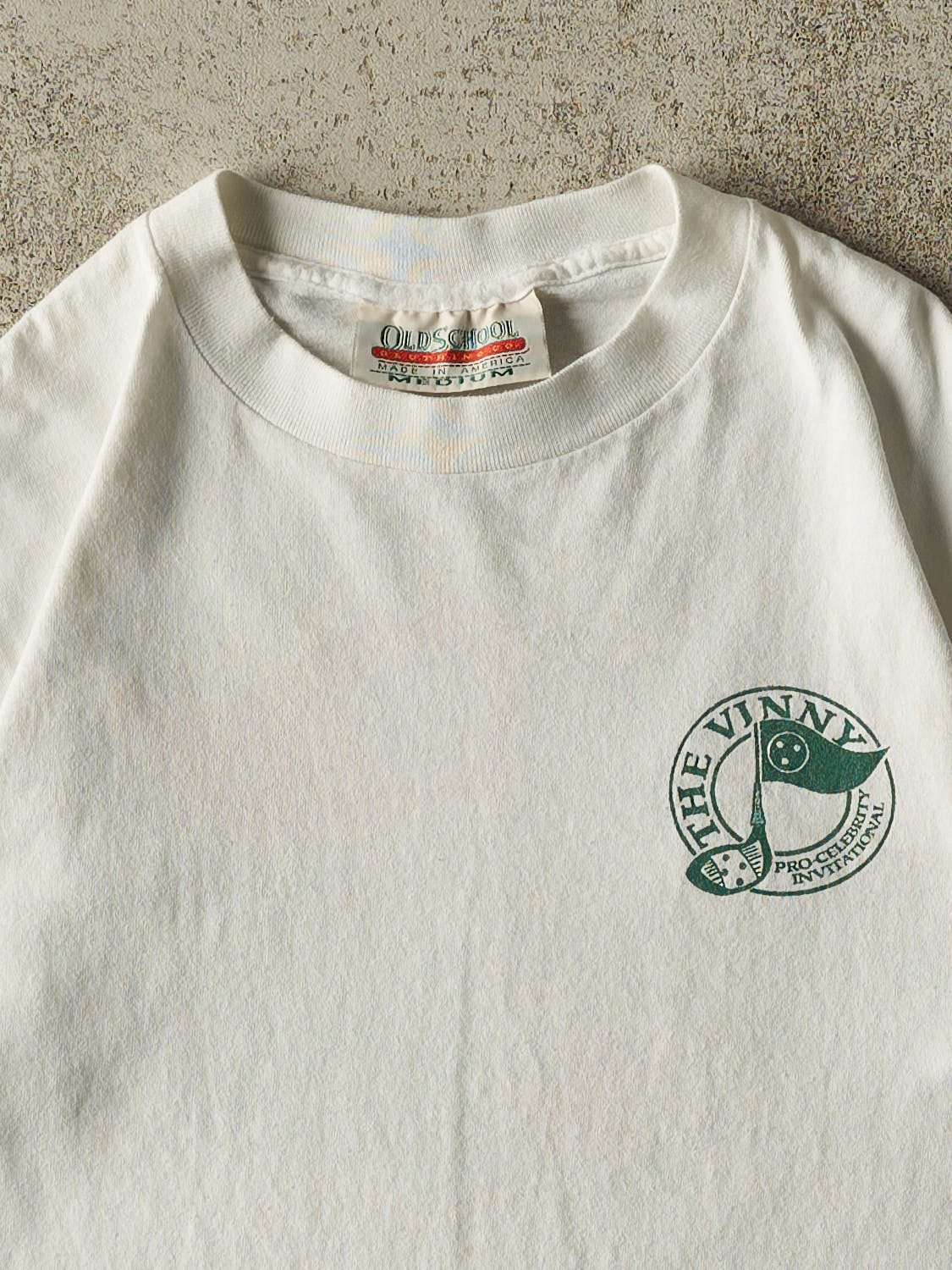 Vintage 90s White The Vinny Golf Club Pro-Celebrity Invitational Single Stitch Tee (S/M)