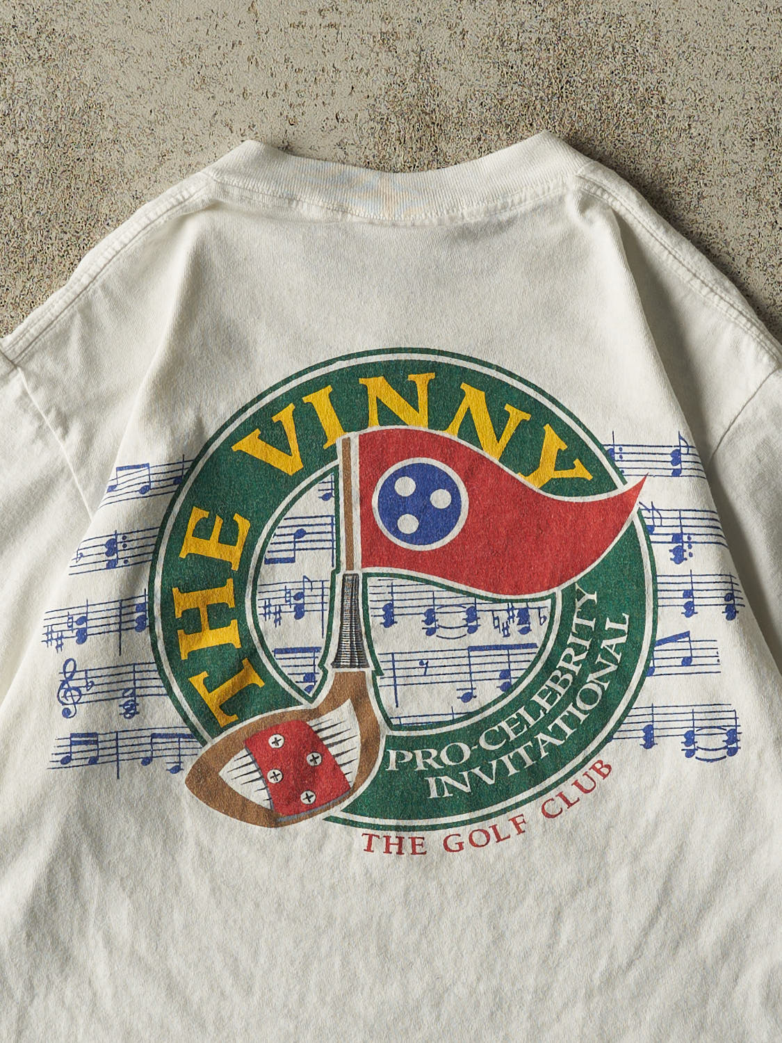 Vintage 90s White The Vinny Golf Club Pro-Celebrity Invitational Single Stitch Tee (S/M)