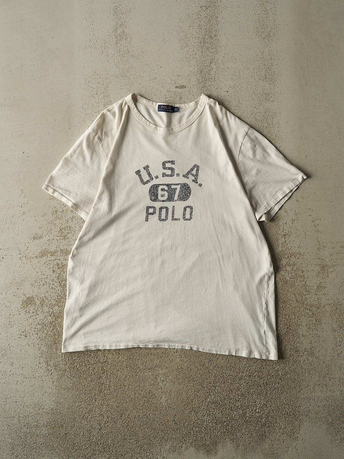 Vintage Y2K Beige Polo Tee (XL)