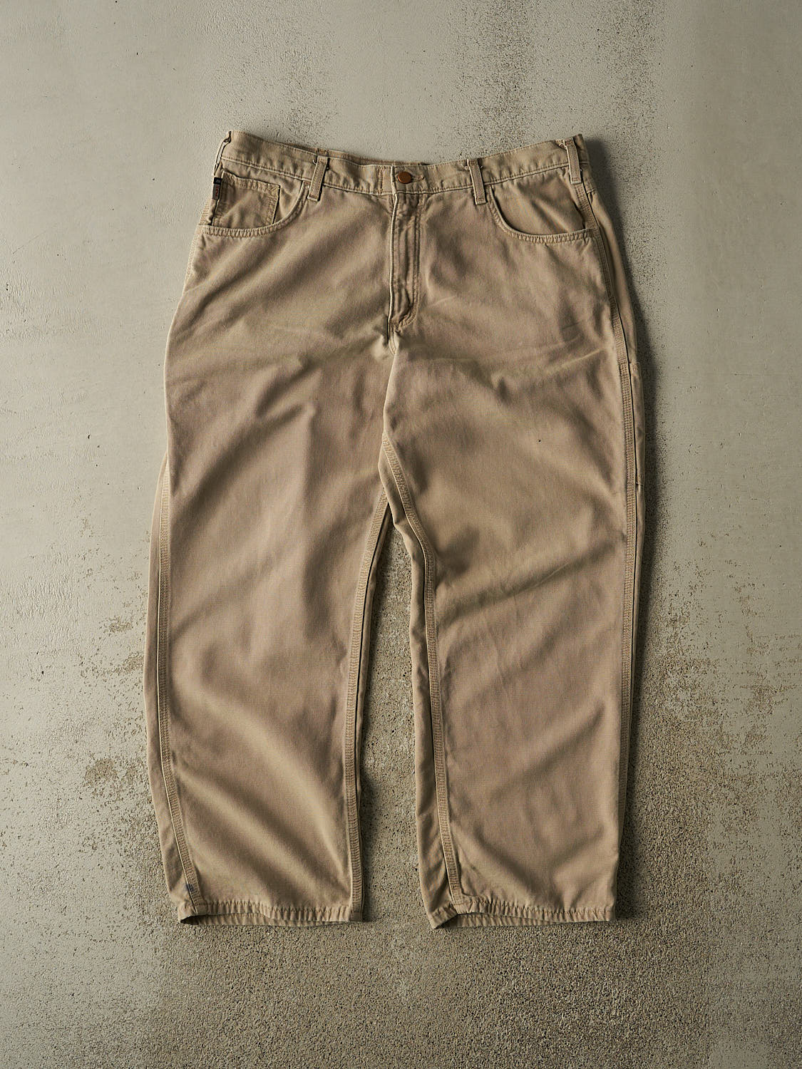 Vintage Y2K Beige Carhartt Fire Resistant Work Pants (37x29)