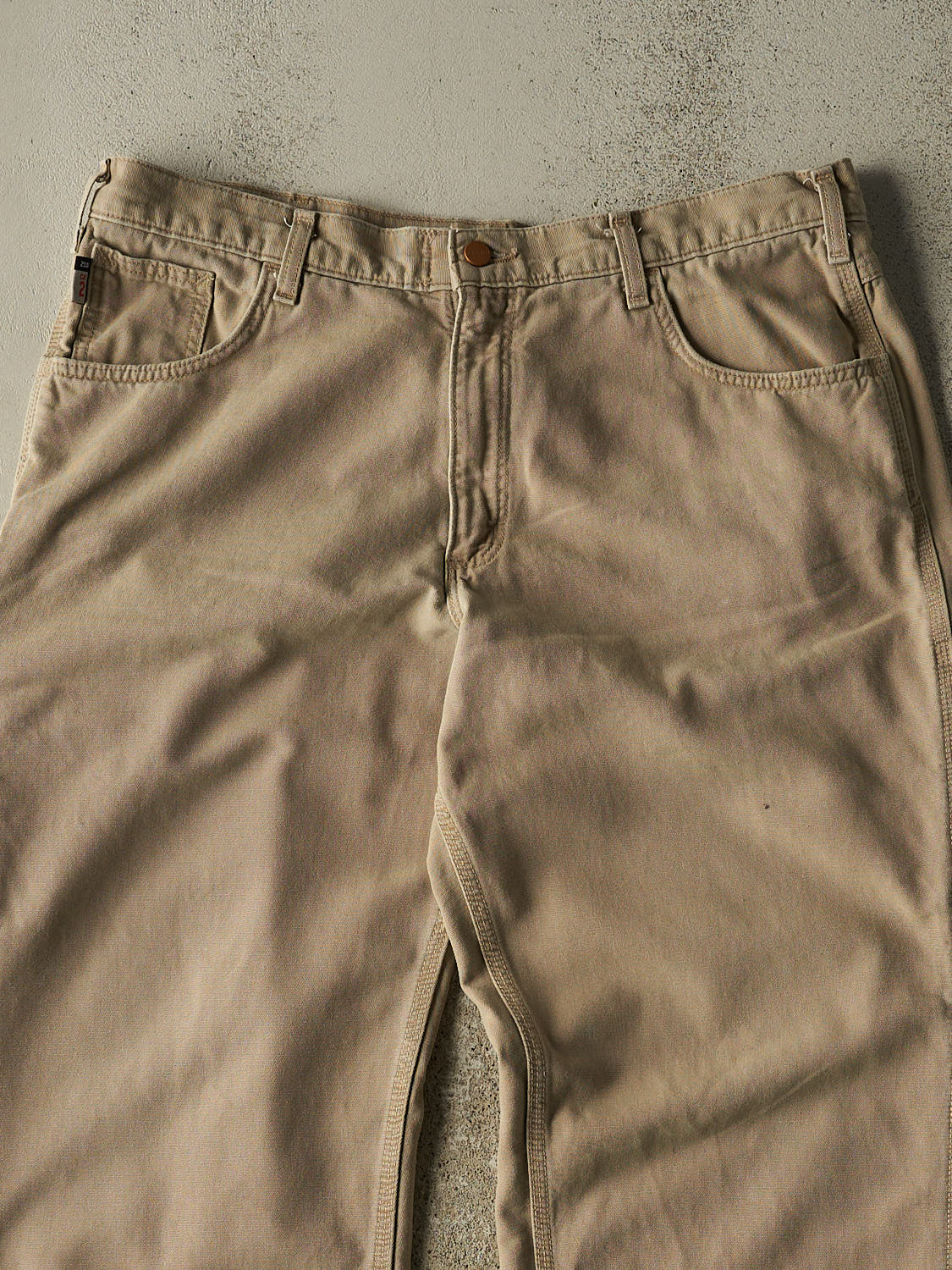 Vintage Y2K Beige Carhartt Fire Resistant Work Pants (37x29)