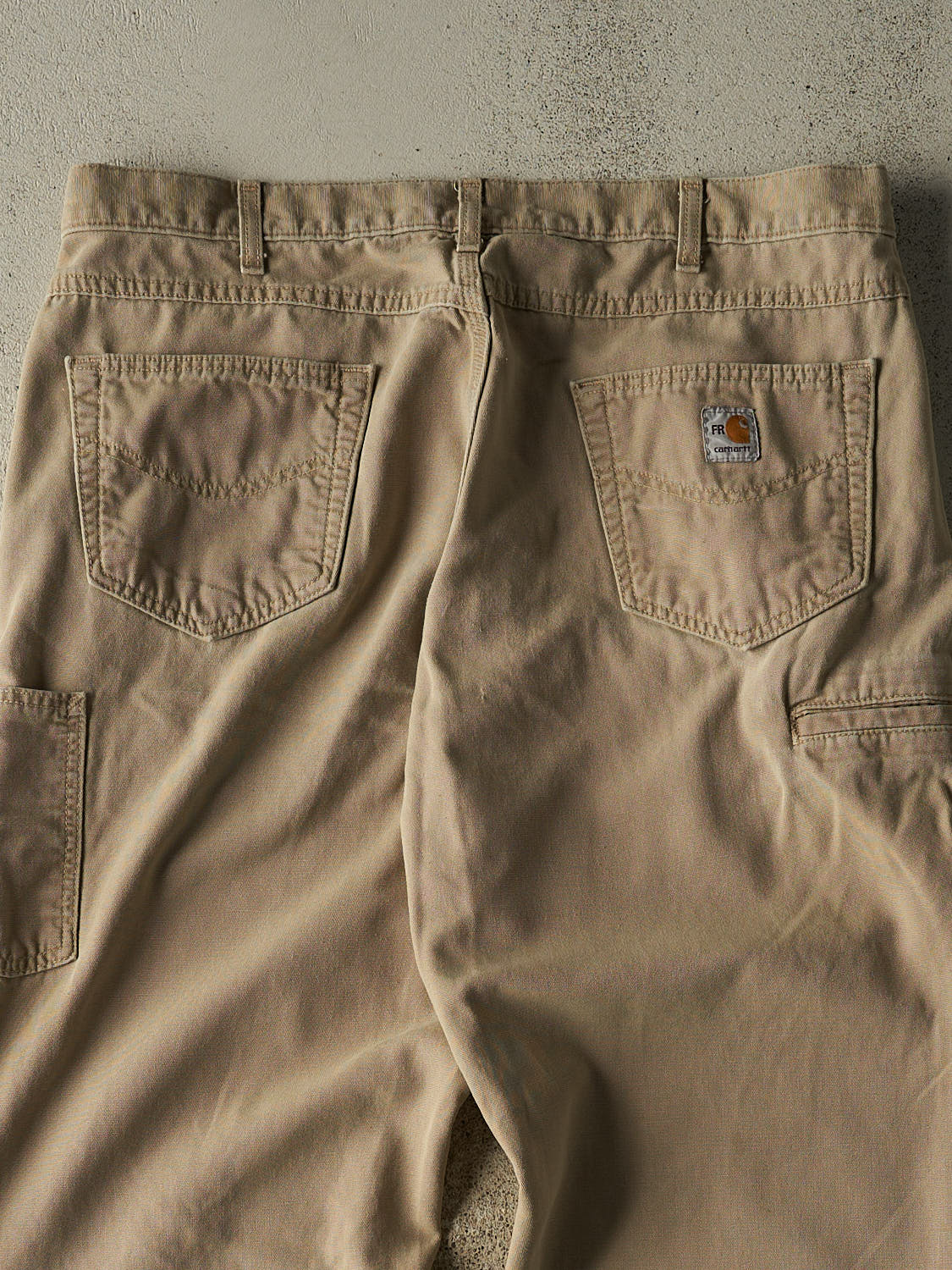 Vintage Y2K Beige Carhartt Fire Resistant Work Pants (37x29)