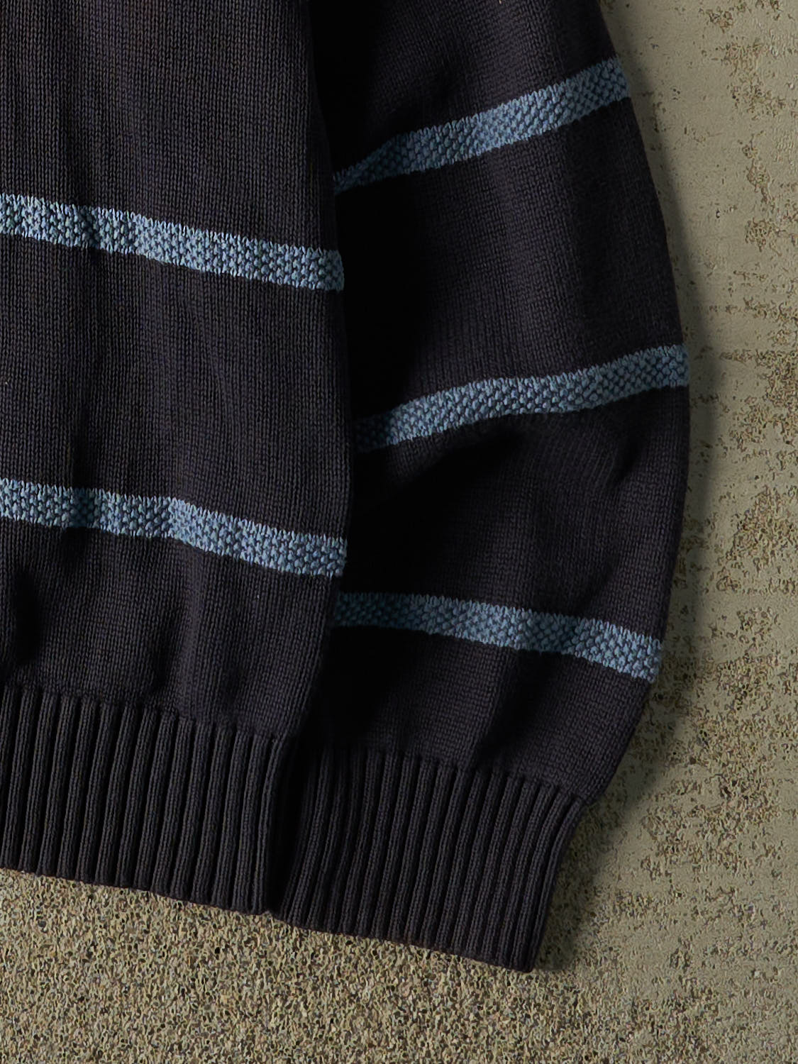 Vintage Y2K Navy Blue Tommy Hilfiger Striped Knit (M/L)
