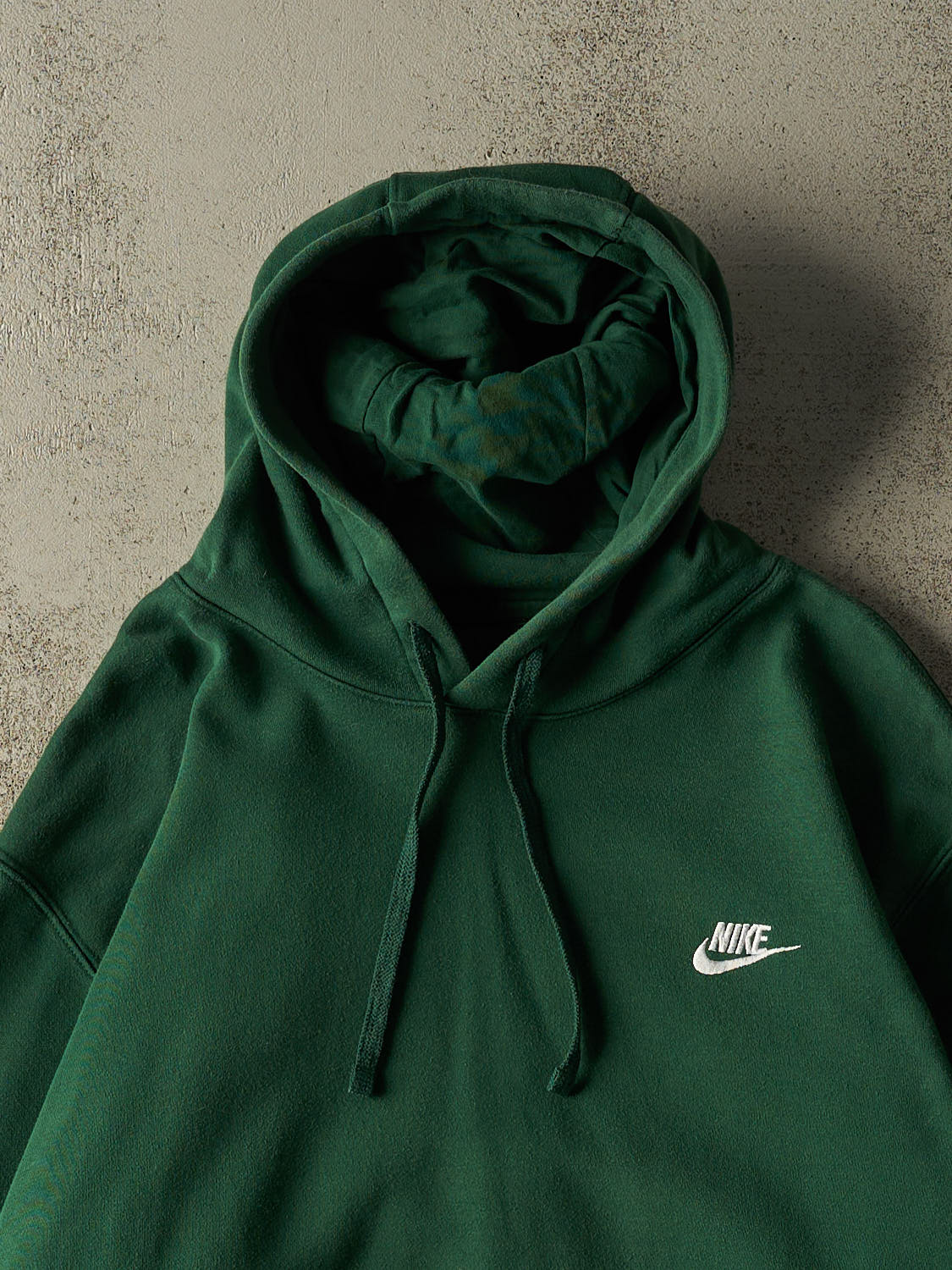 Vintage Y2K Green Nike Embroidered Hoodie (XL/XXL)