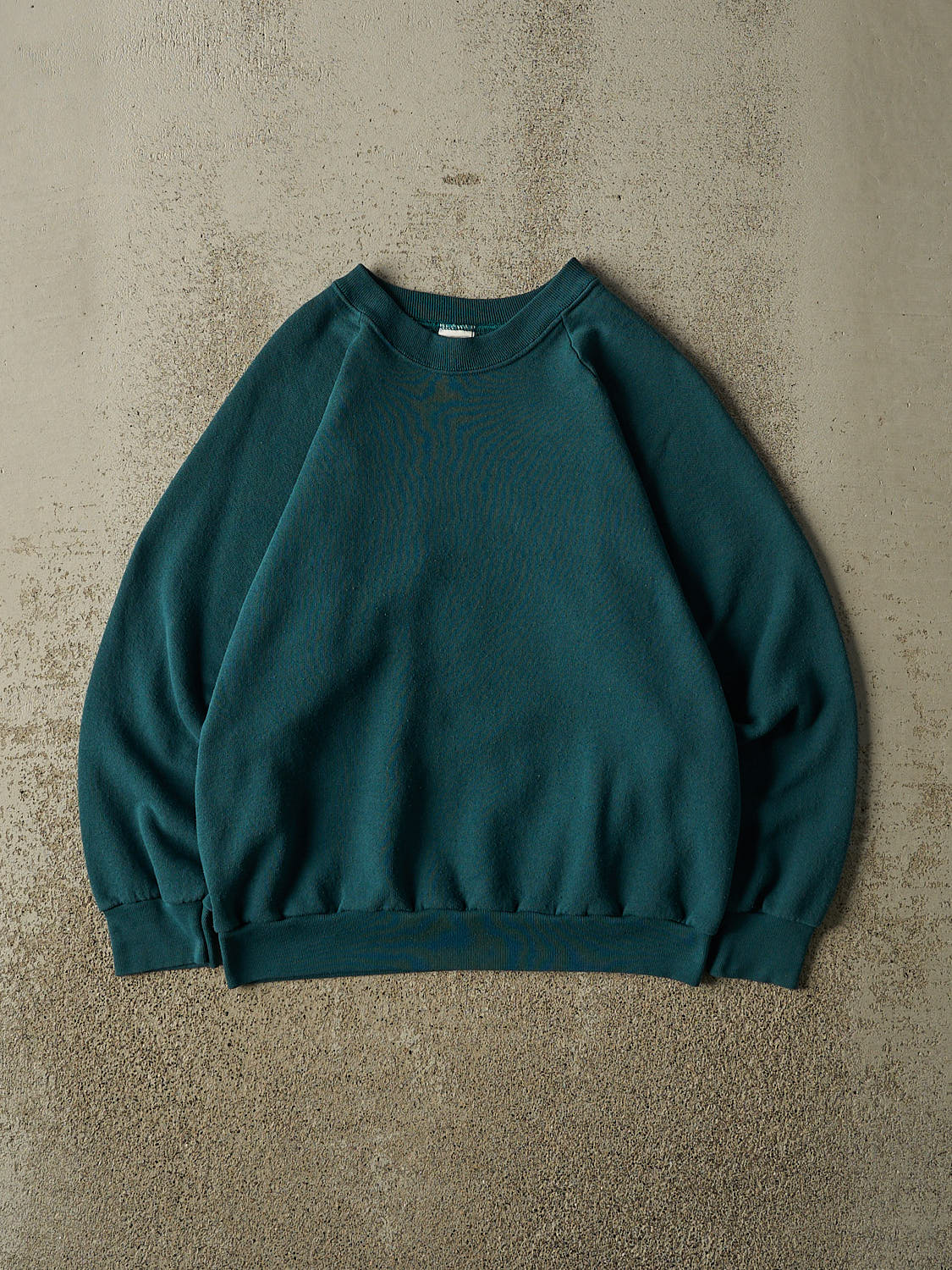 Vintage 80s Teal Blank Crewneck (XS)