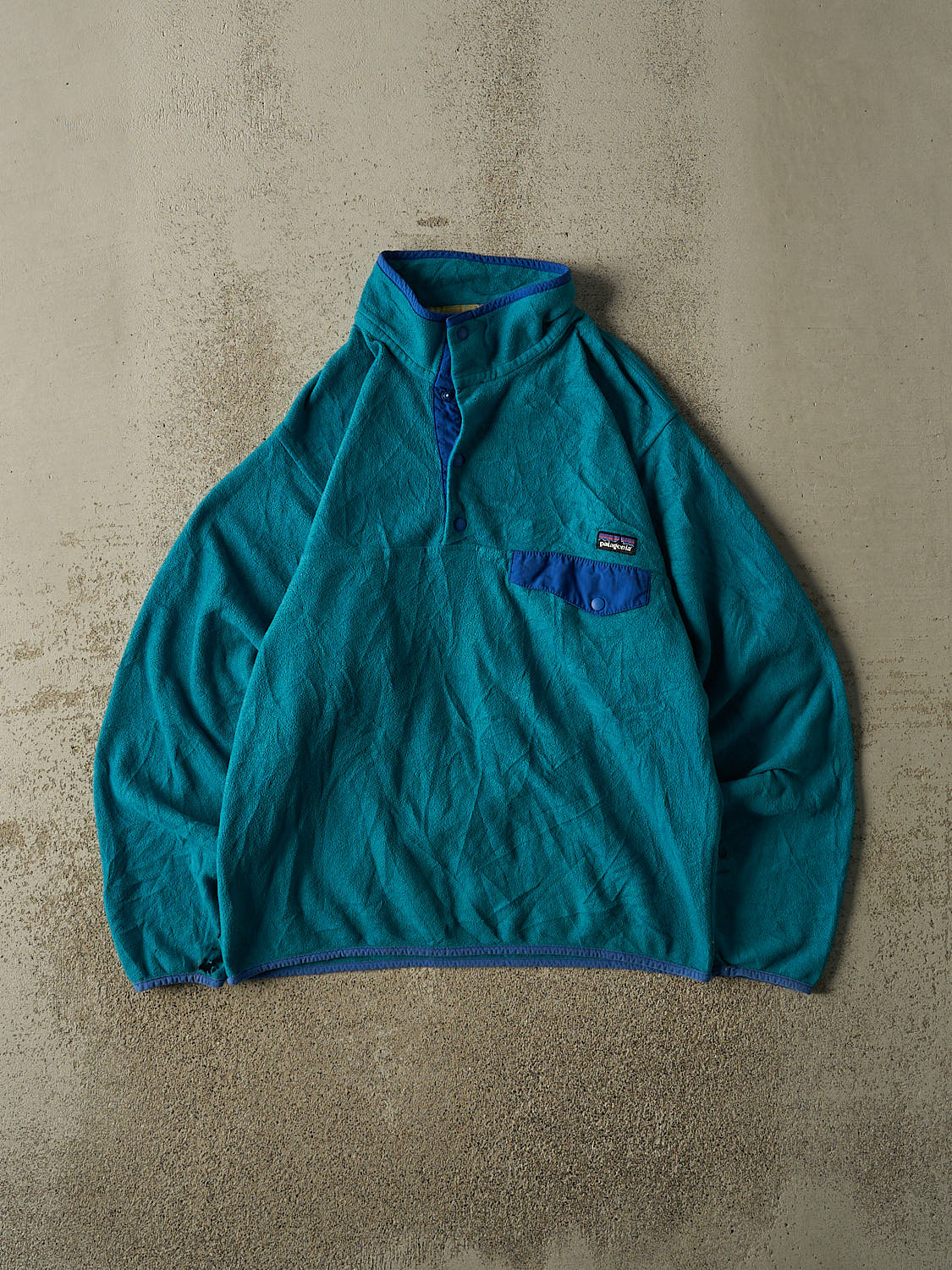 Vintage 90s Teal Patagonia Quarter Button Fleece (S/M)