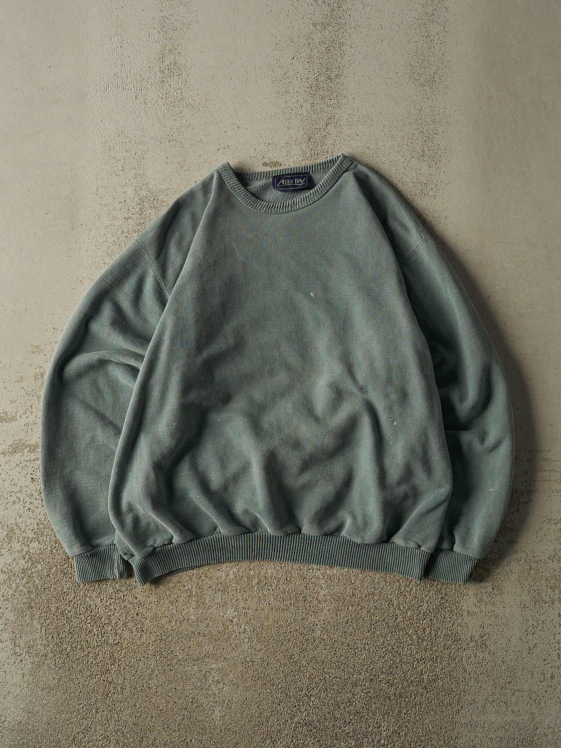 Vintage 90s Washed Green Blank Crewneck (M/L)