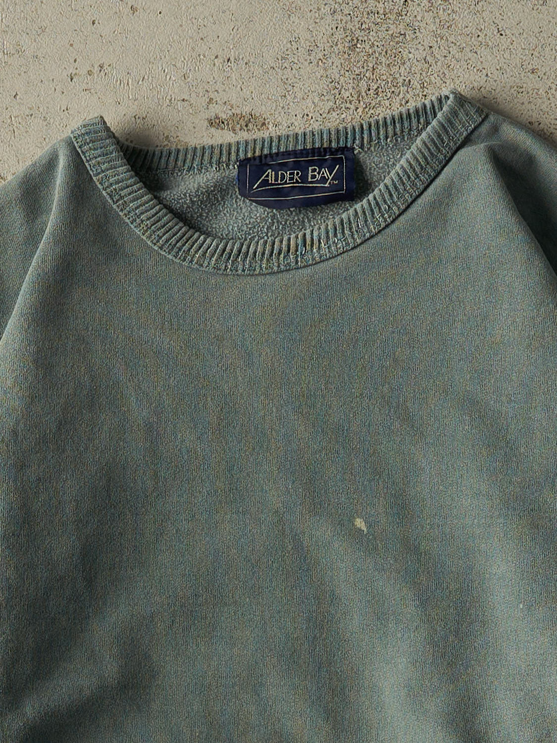 Vintage 90s Washed Green Blank Crewneck (M/L)