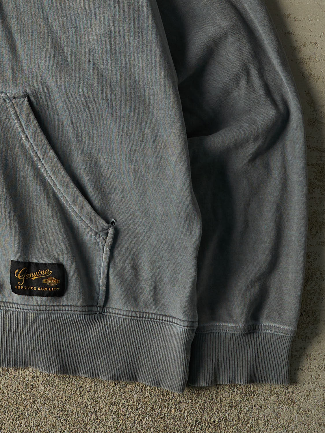 Vintage Y2K Washed Blue Harley Davidson Embroidered Hoodie (XL/XXL)