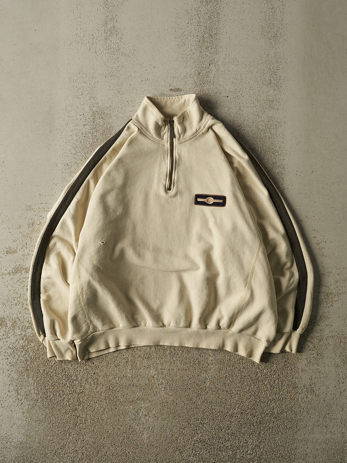 Vintage 90s Beige Wind River Embroidered Quarter Zip (M/L)
