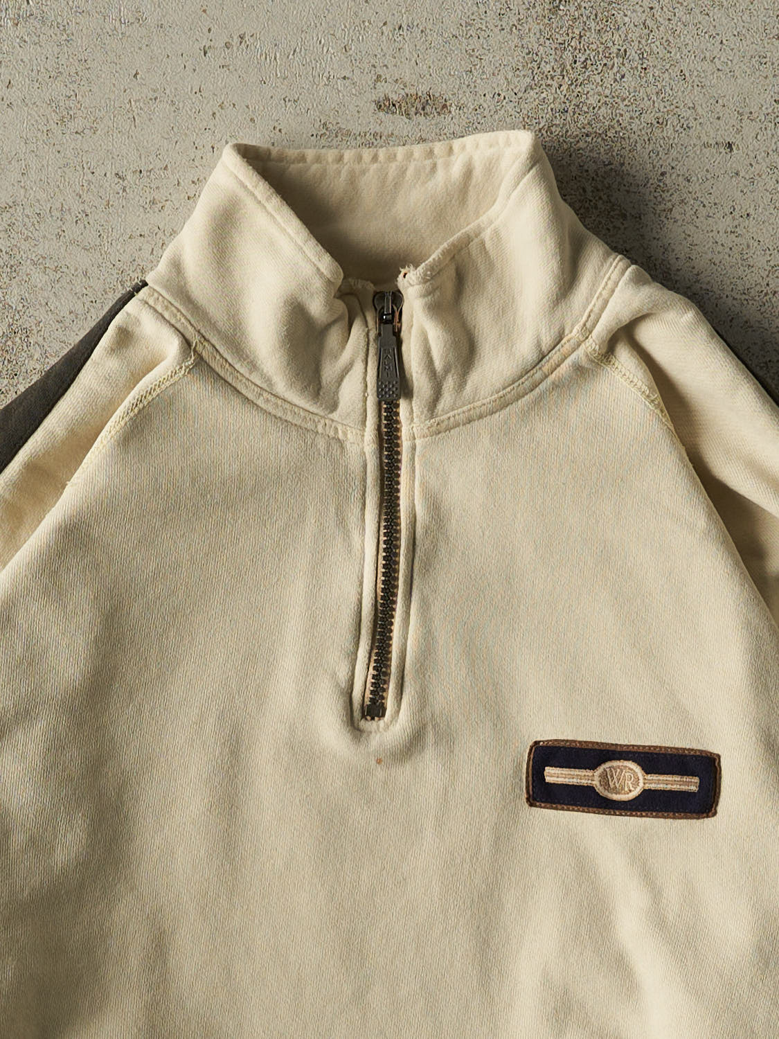 Vintage 90s Beige Wind River Embroidered Quarter Zip (M/L)