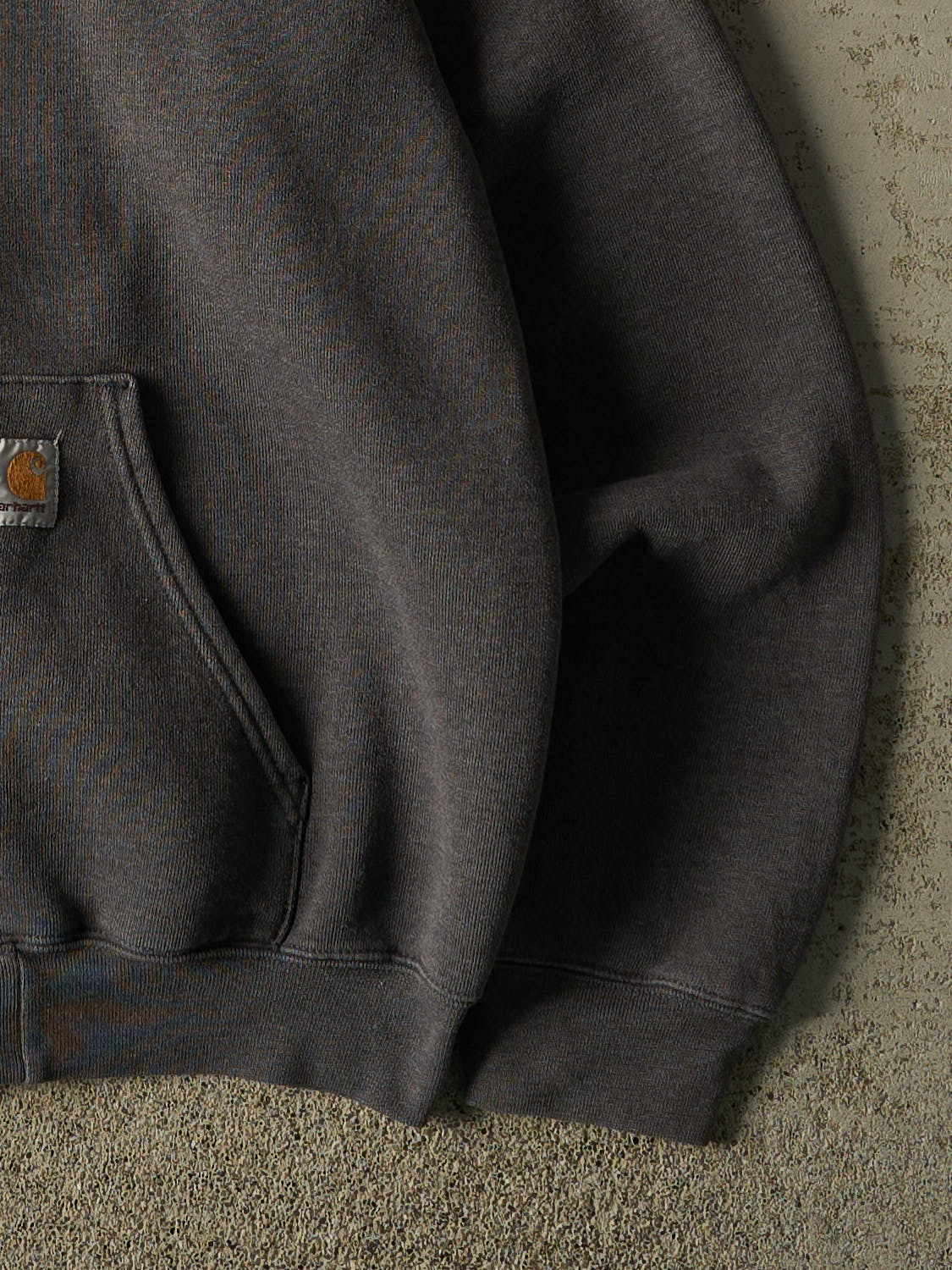 Vintage 90s Charcoal Grey Carhartt Zip Up Hoodie (L/XL)