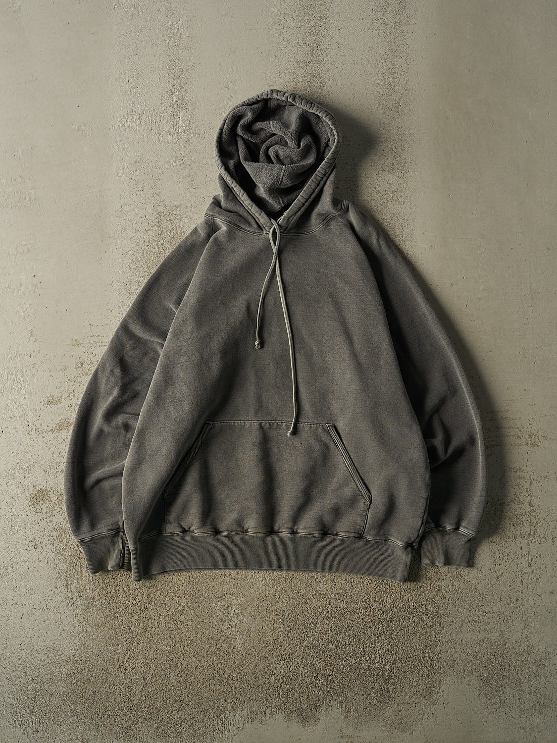 Vintage Y2K Washed Grey Blank Hoodie (XL/XXL)