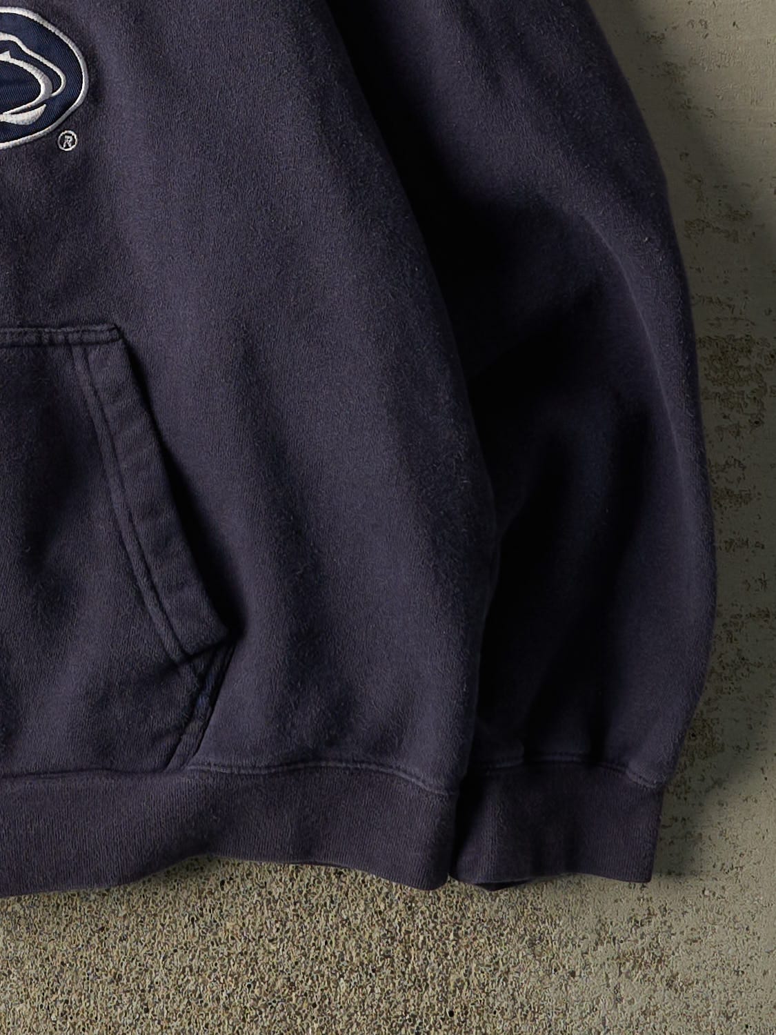 Vintage Y2K Navy Blue Penn State University Embroidered Zip Up Hoodie (M)