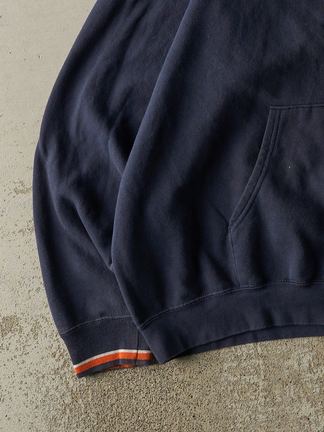 Vintage Y2K Navy Blue Chicago Bears Embroidered Zip Up Hoodie (XXL)