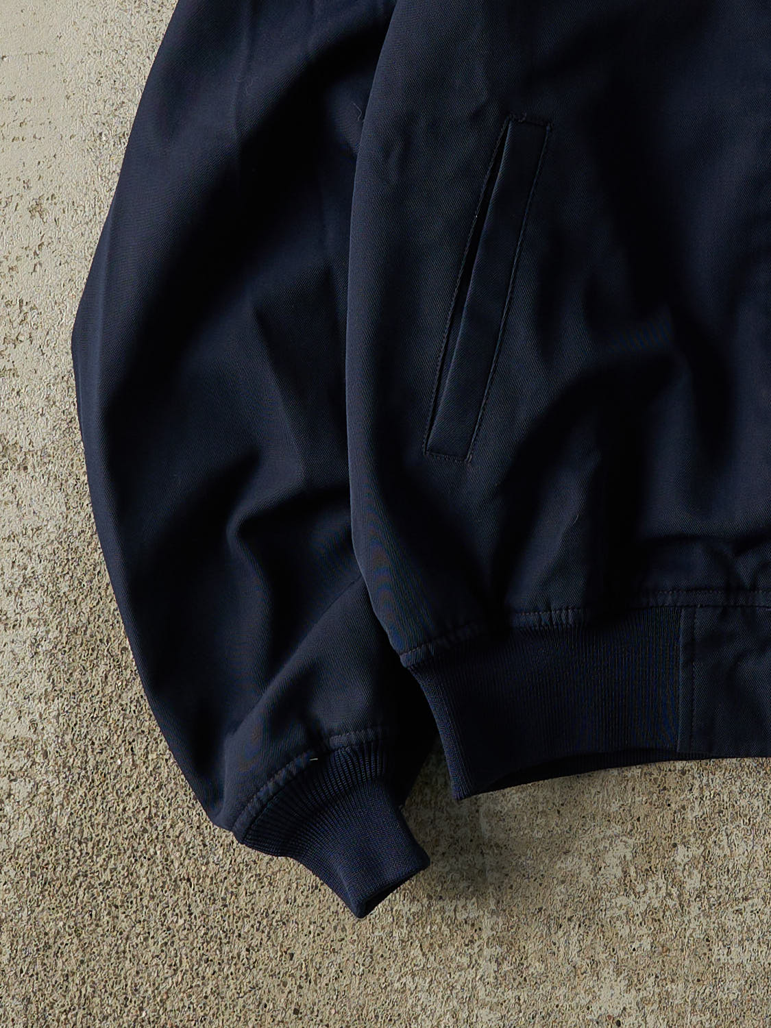 Vintage 90s Navy Blue Harrington Bomber Jacket (M/L)