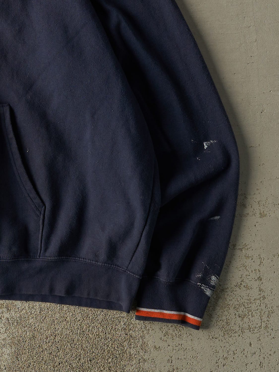 Vintage Y2K Navy Blue Chicago Bears Embroidered Zip Up Hoodie (XXL)