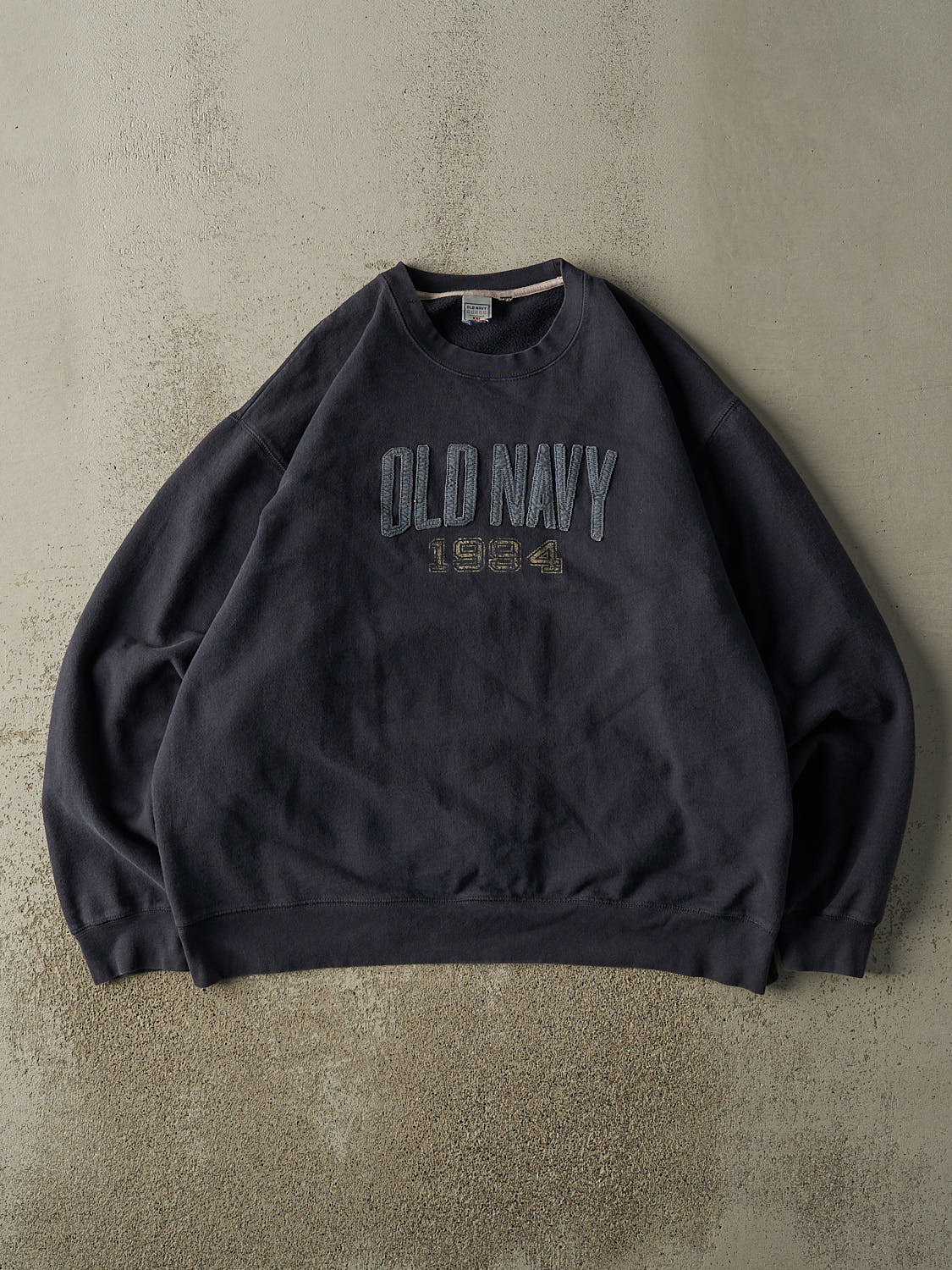 Vintage Y2K Navy Blue Old Navy Embroidered Crewneck (XL/XXL)