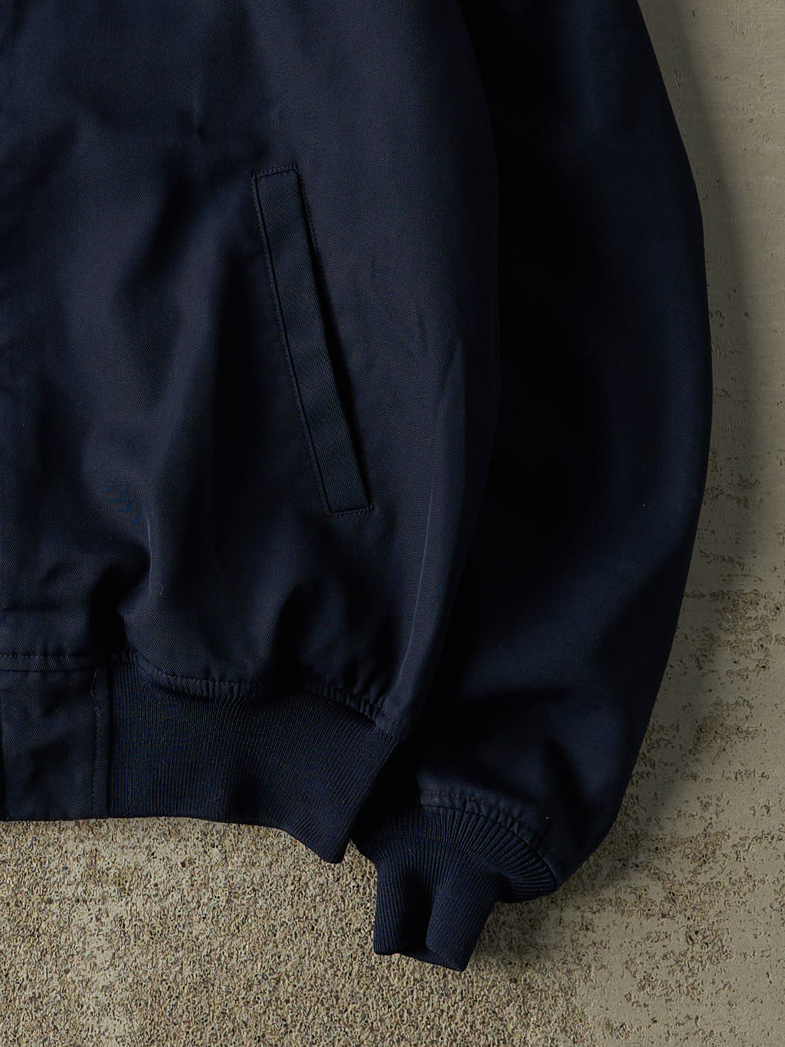 Vintage 90s Navy Blue Harrington Bomber Jacket (M/L)