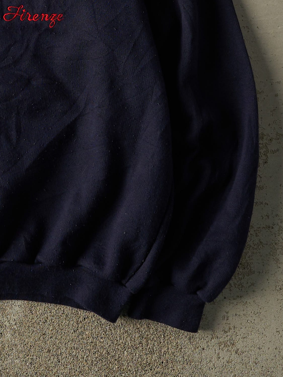 Vintage 90s Navy Blue Italia Embroidered Crewneck (M)