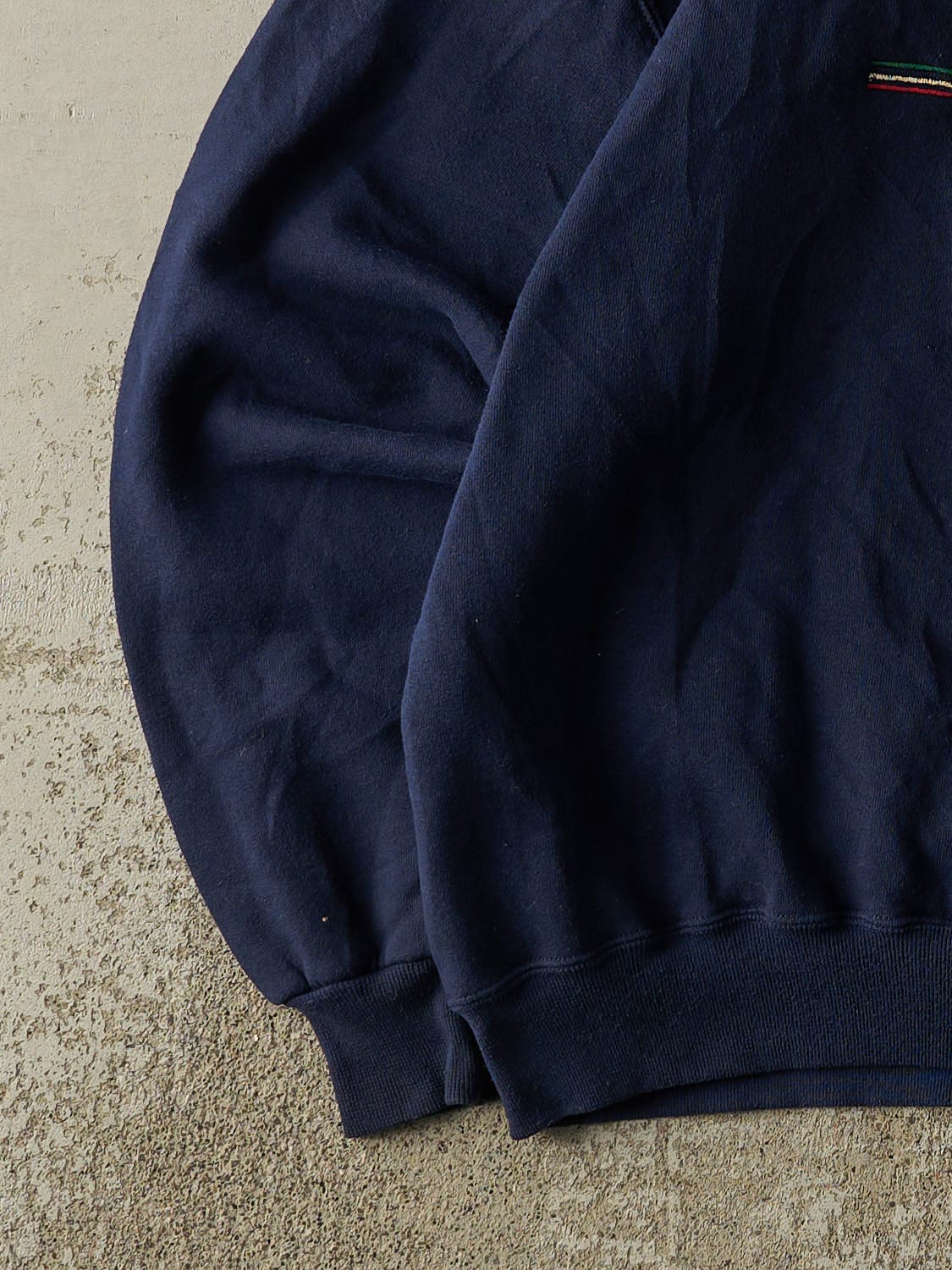 Vintage 80s Navy Blue Escanaba Michigan Embroidered Crewneck (XXL)