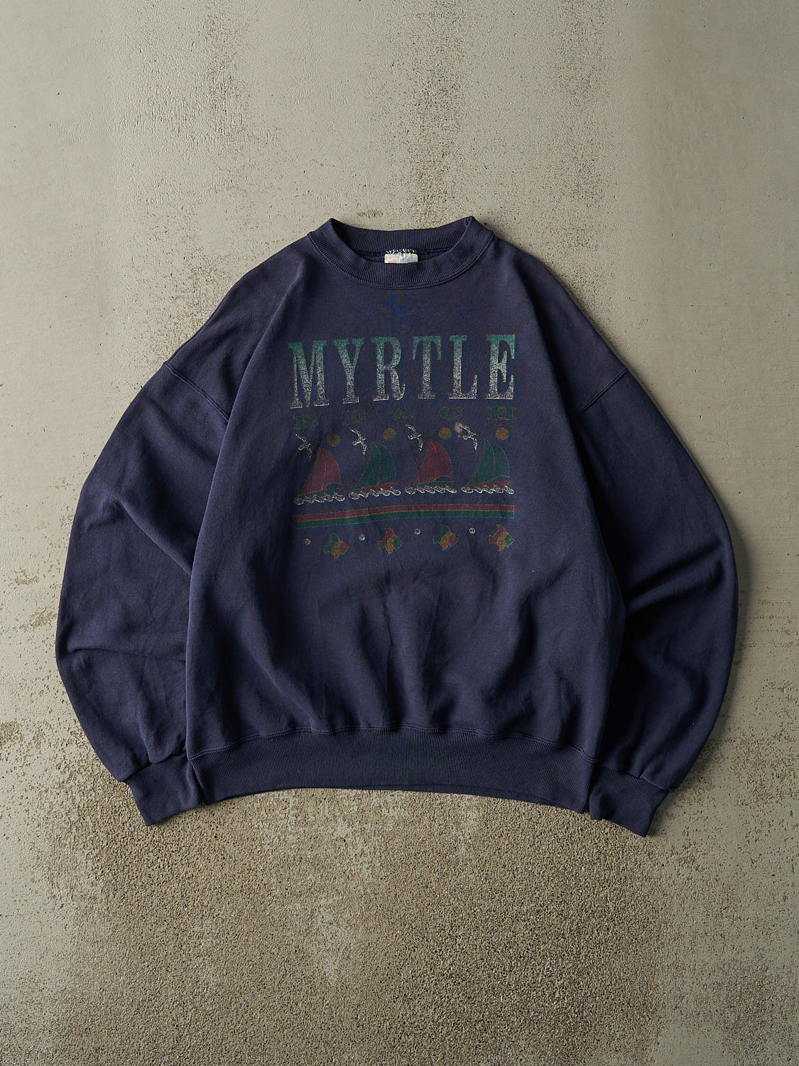 Vintage 90s Navy Blue Myrtle Beach Crewneck (M/L)