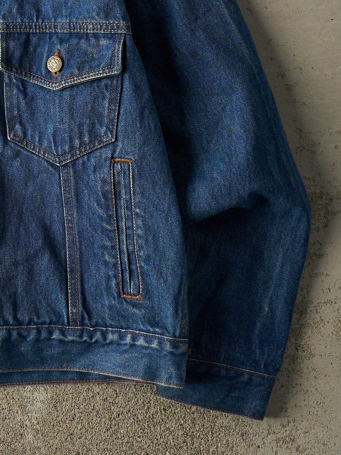 Vintage 80s Dark Wash Marlboro Denim Jacket (S/M)