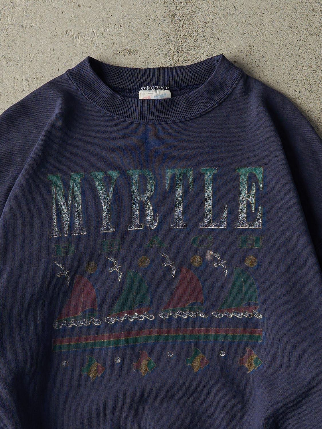 Vintage 90s Navy Blue Myrtle Beach Crewneck (M/L)