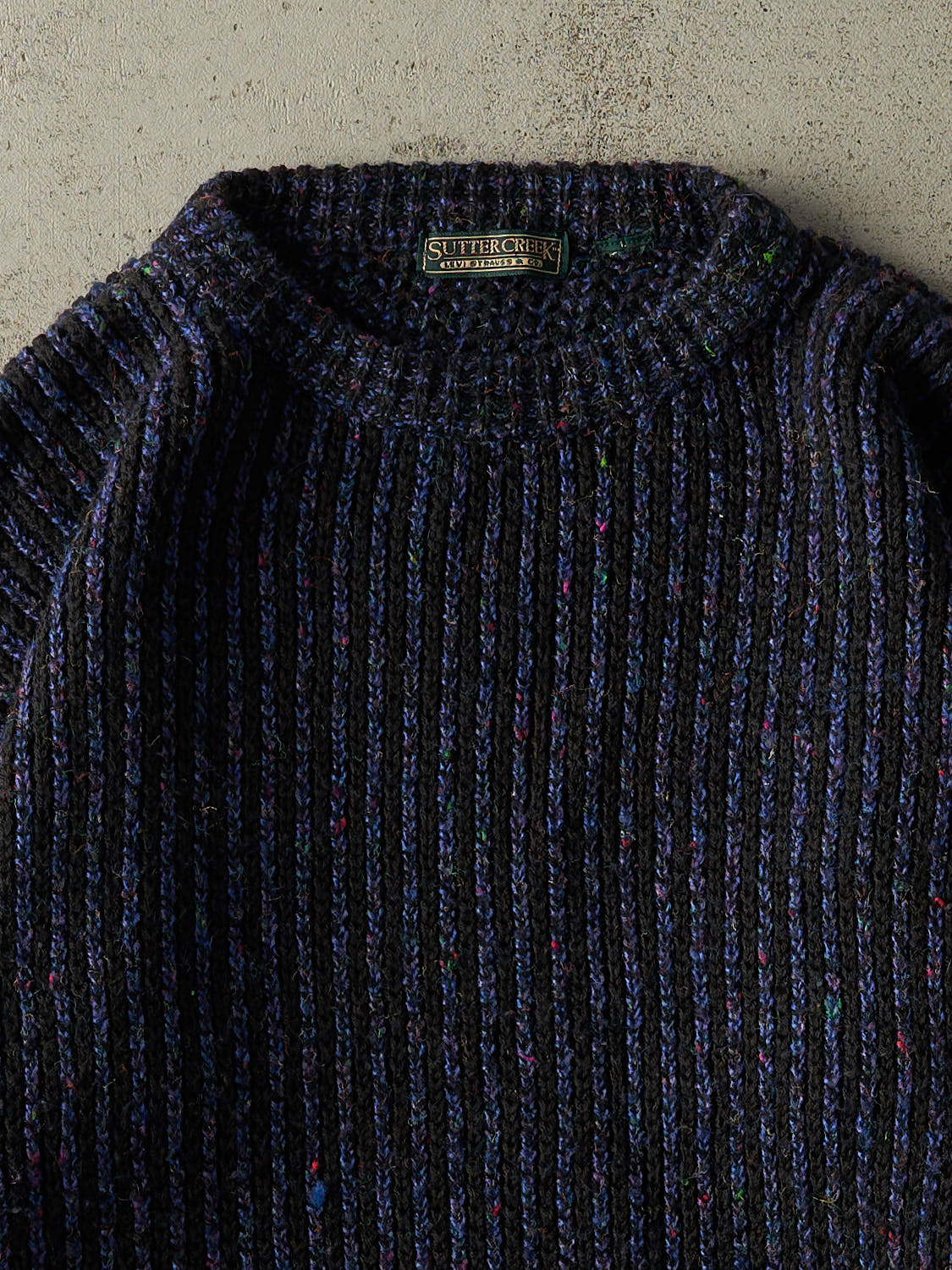 Vintage 80s Blue & Black Levi's Patterned Knit (M/L)