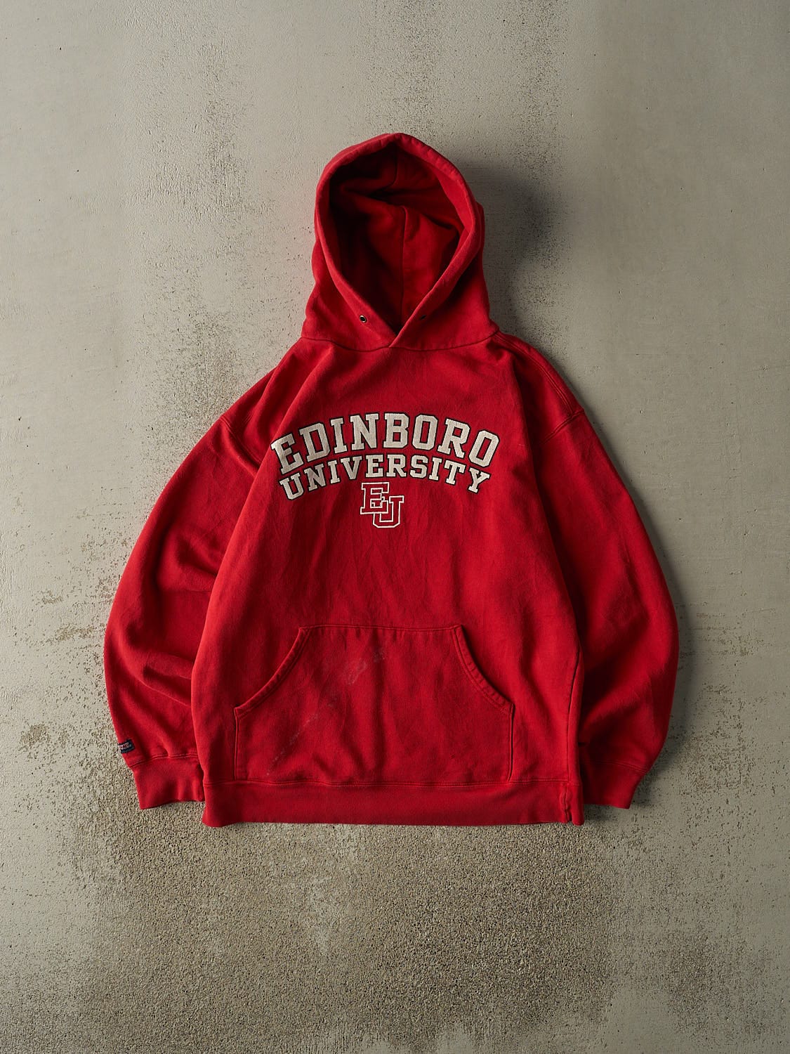 Vintage 90s Red Edinboro University Hoodie (M/L)