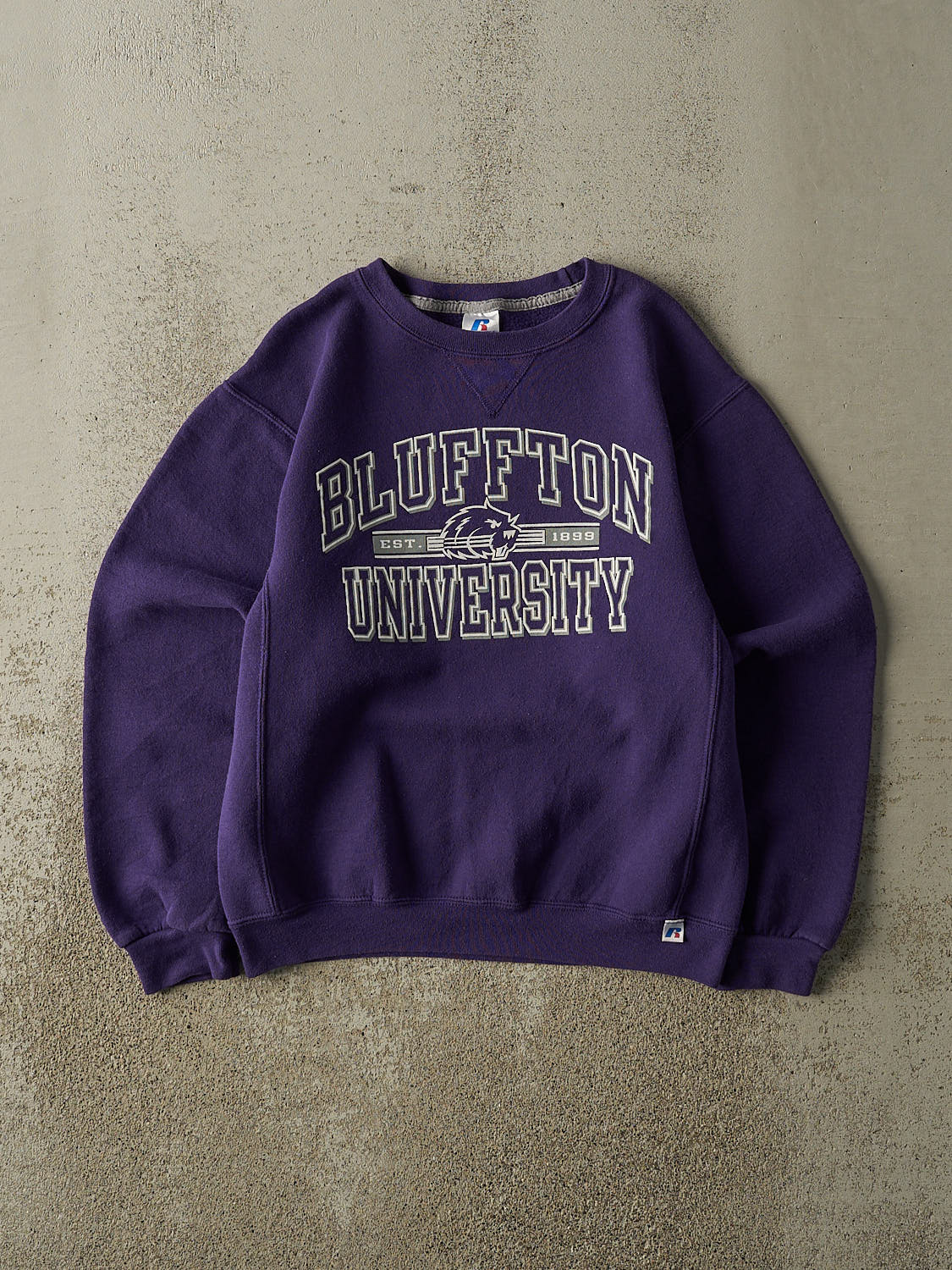Vintage Y2K Purple Russell Athletic Bluffton University Crewneck (XS/S)