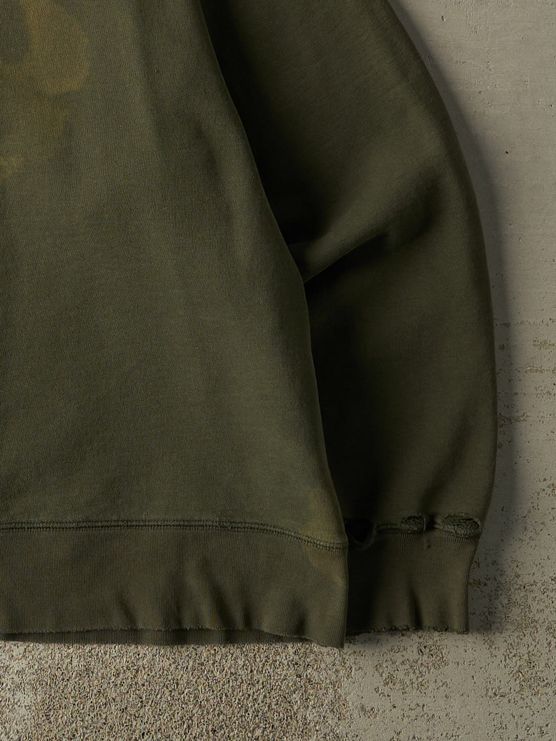 Vintage 90s Sun Faded Green Abercrombie & Fitch Logo Crewneck (L/XL)