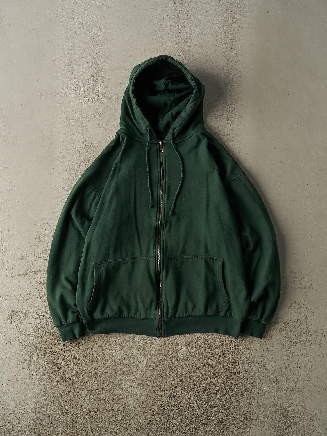 Vintage 90s Green Thermal Lined Zip Up Hoodie (L/XL)