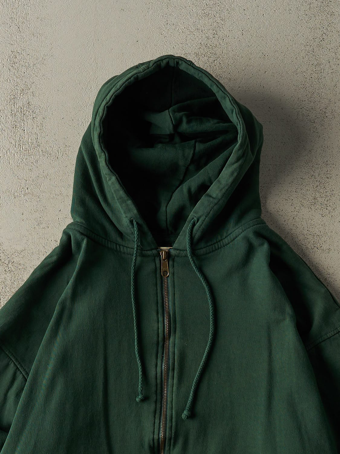 Vintage 90s Green Thermal Lined Zip Up Hoodie (L/XL)