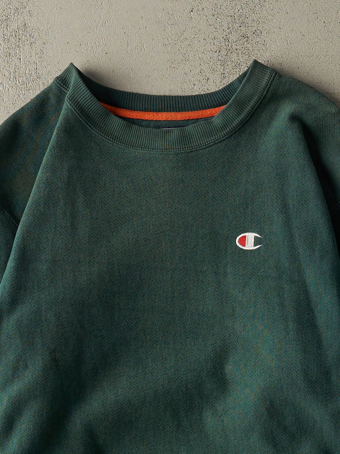Vintage 90s Green Champion Embroidered Crewneck (L/XL)