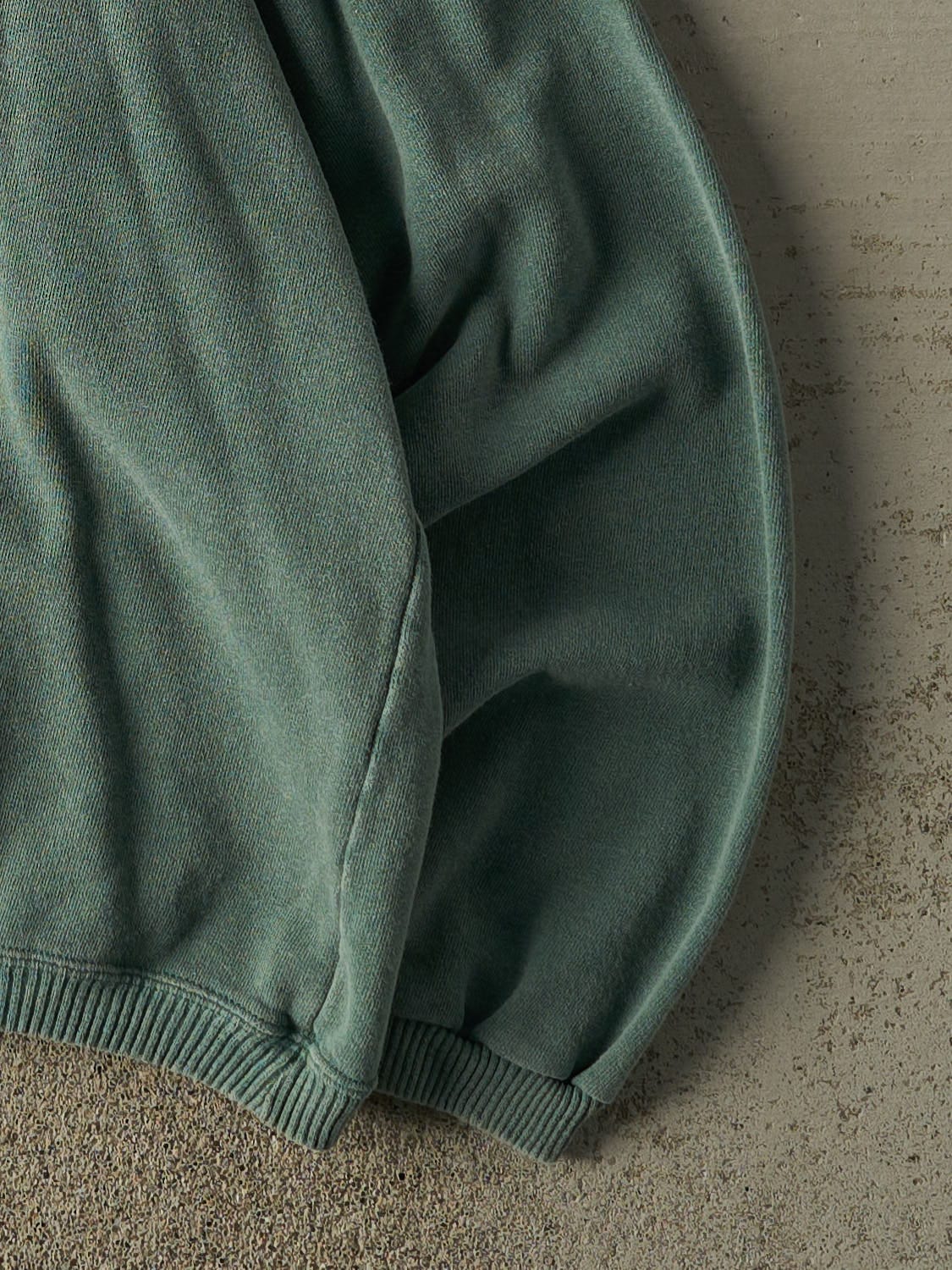 Vintage 90s Washed Green Champion Blank Crewneck (L)