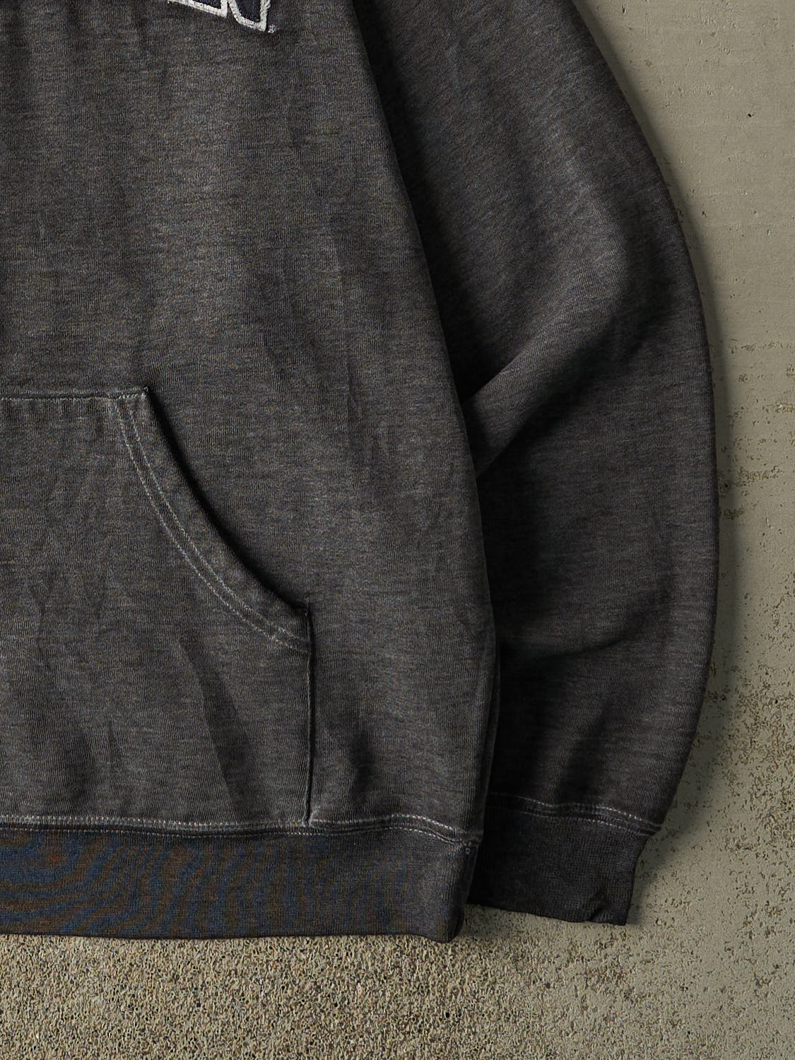 Vintage 90s Charcoal Grey Michigan Embroidered Hoodie (M/L)