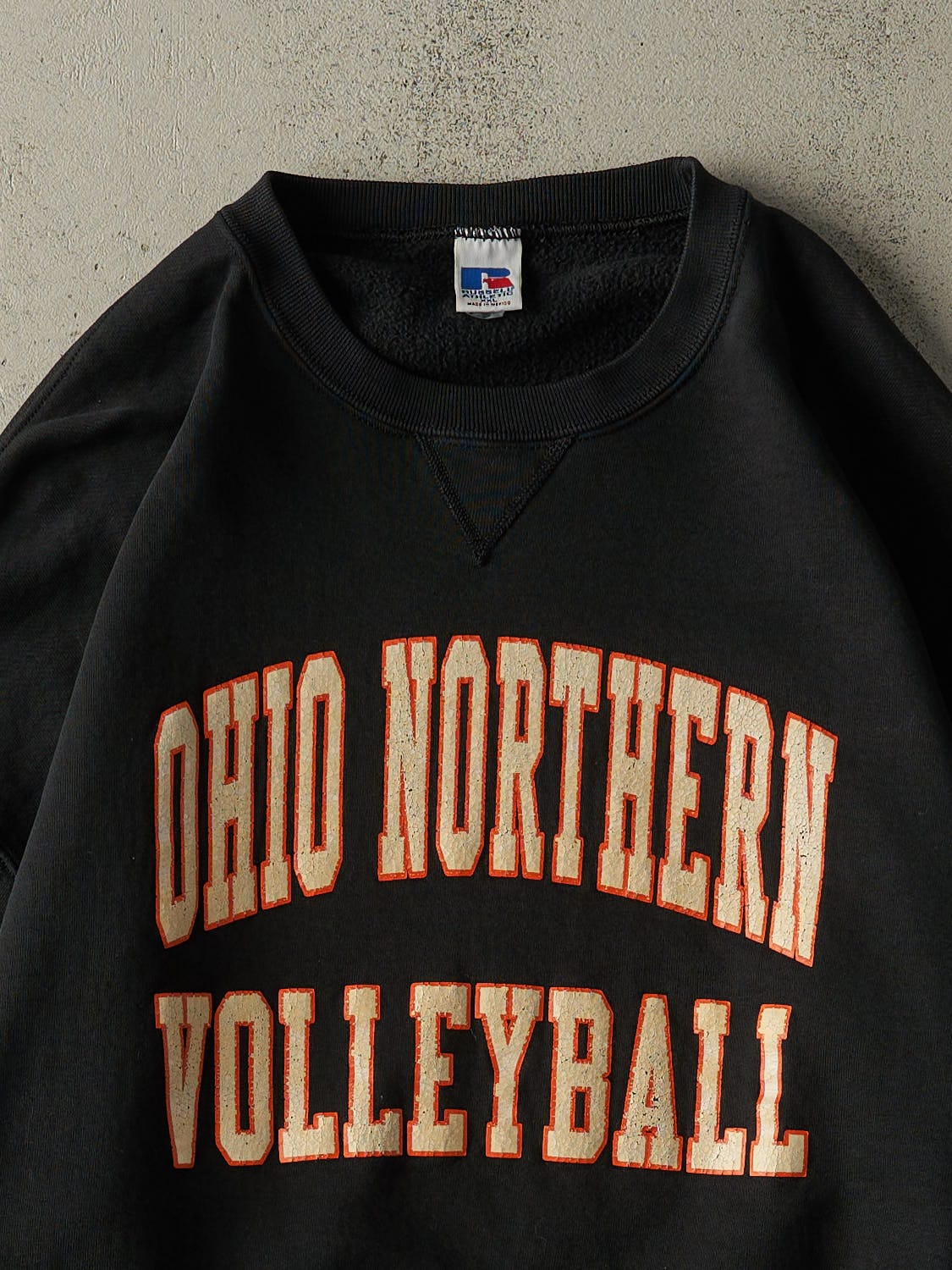 Vintage 90s Black Russell Athletic Ohio Northern Volleyball Crewneck (XL/XXL)