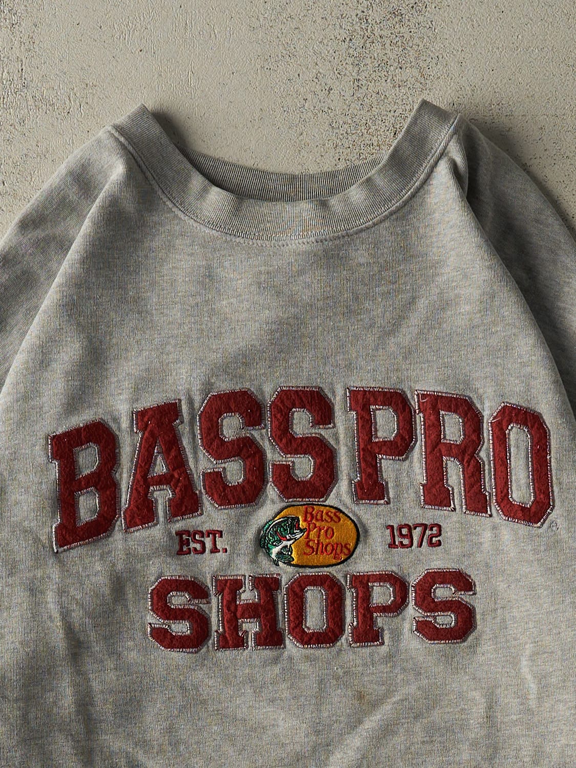 Vintage Y2K Grey Bass Pro Shops Embroidered Crewneck (XXL)