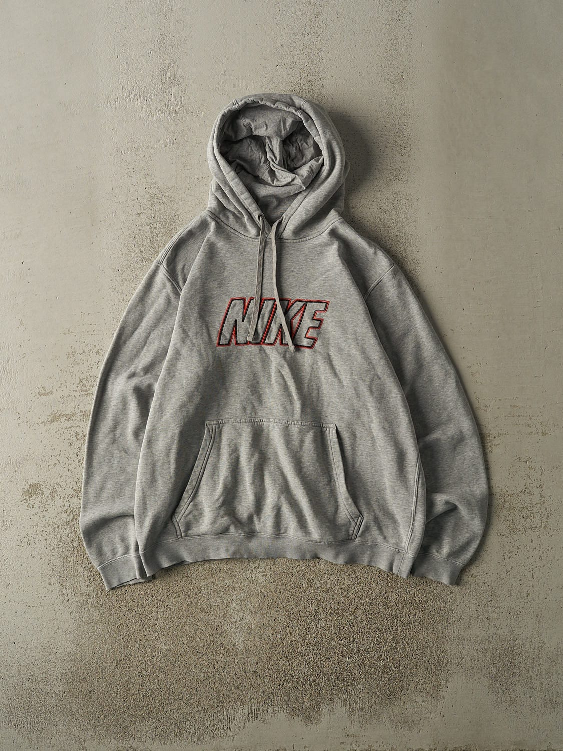 Vintage Y2K Grey Nike Embroidered Hoodie (M/L)