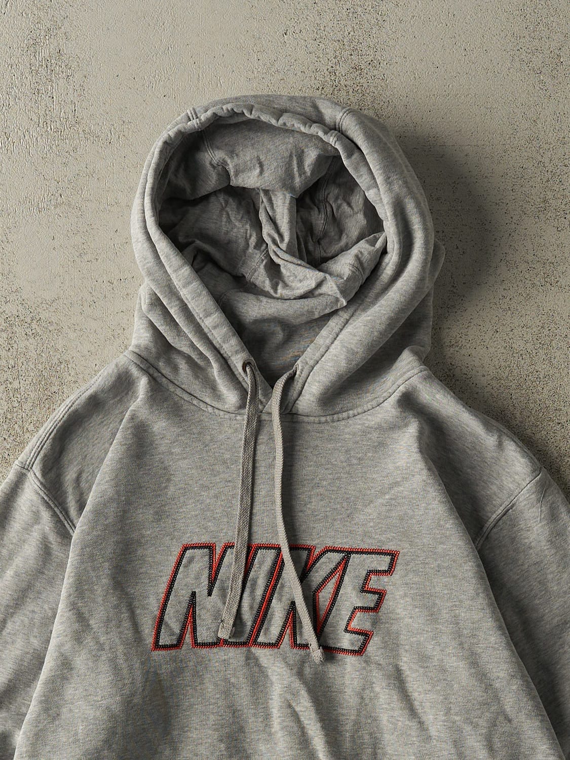 Vintage Y2K Grey Nike Embroidered Hoodie (M/L)