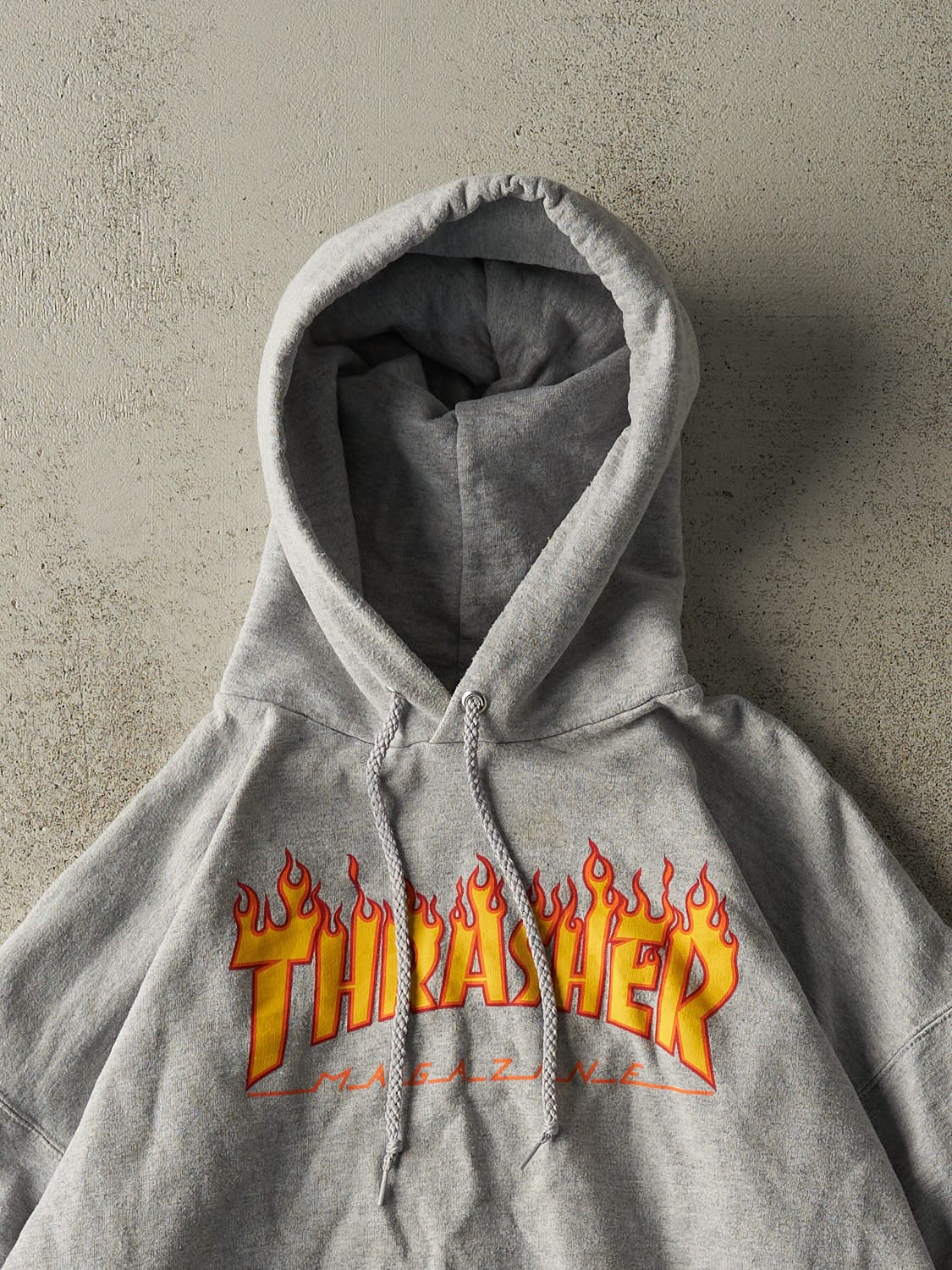Vintage Y2K Grey Thrasher Hoodie (L/XL)