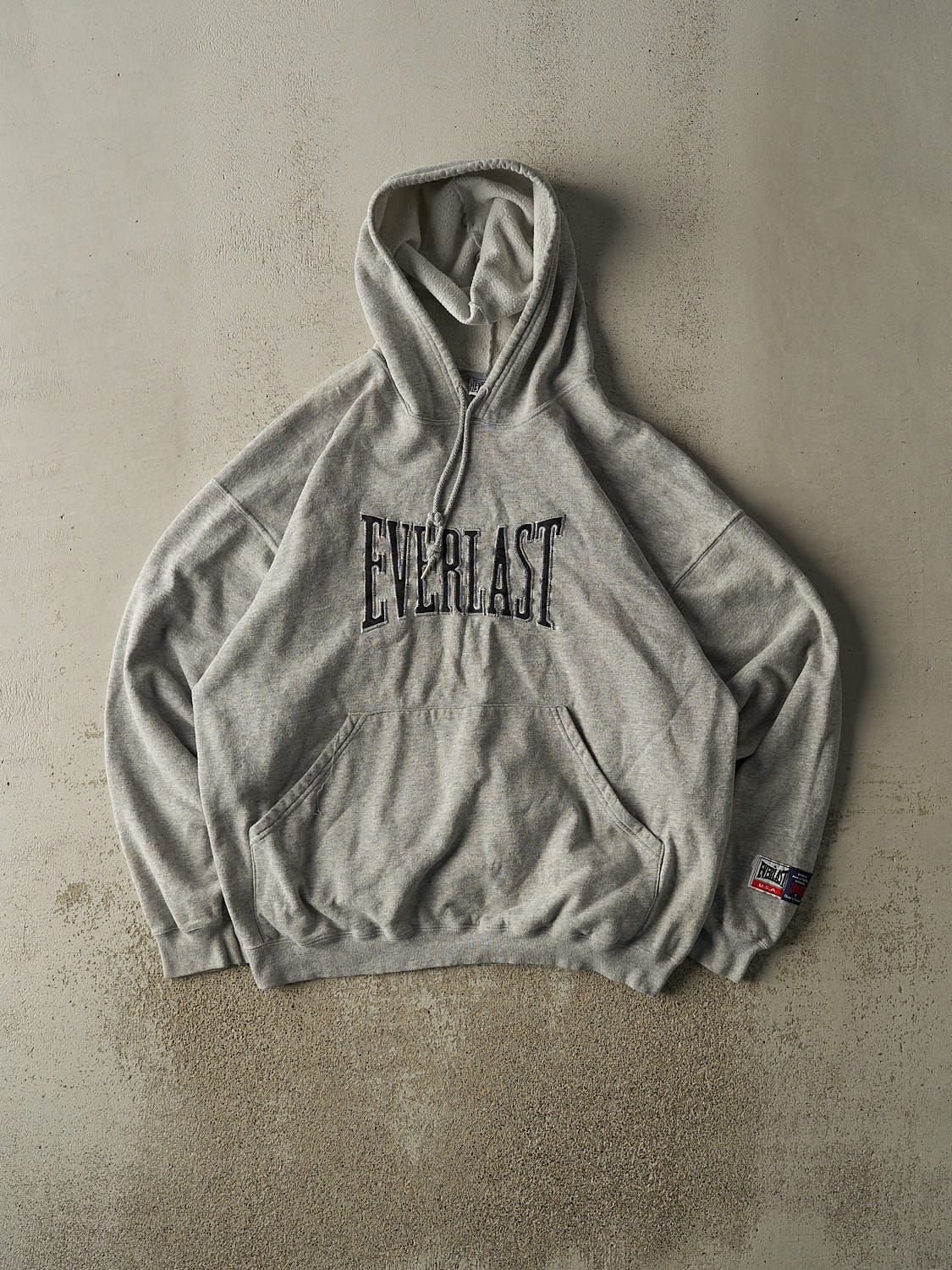 Vintage 90s Grey Everlast Embrodered Hoodie (XL/XXL)