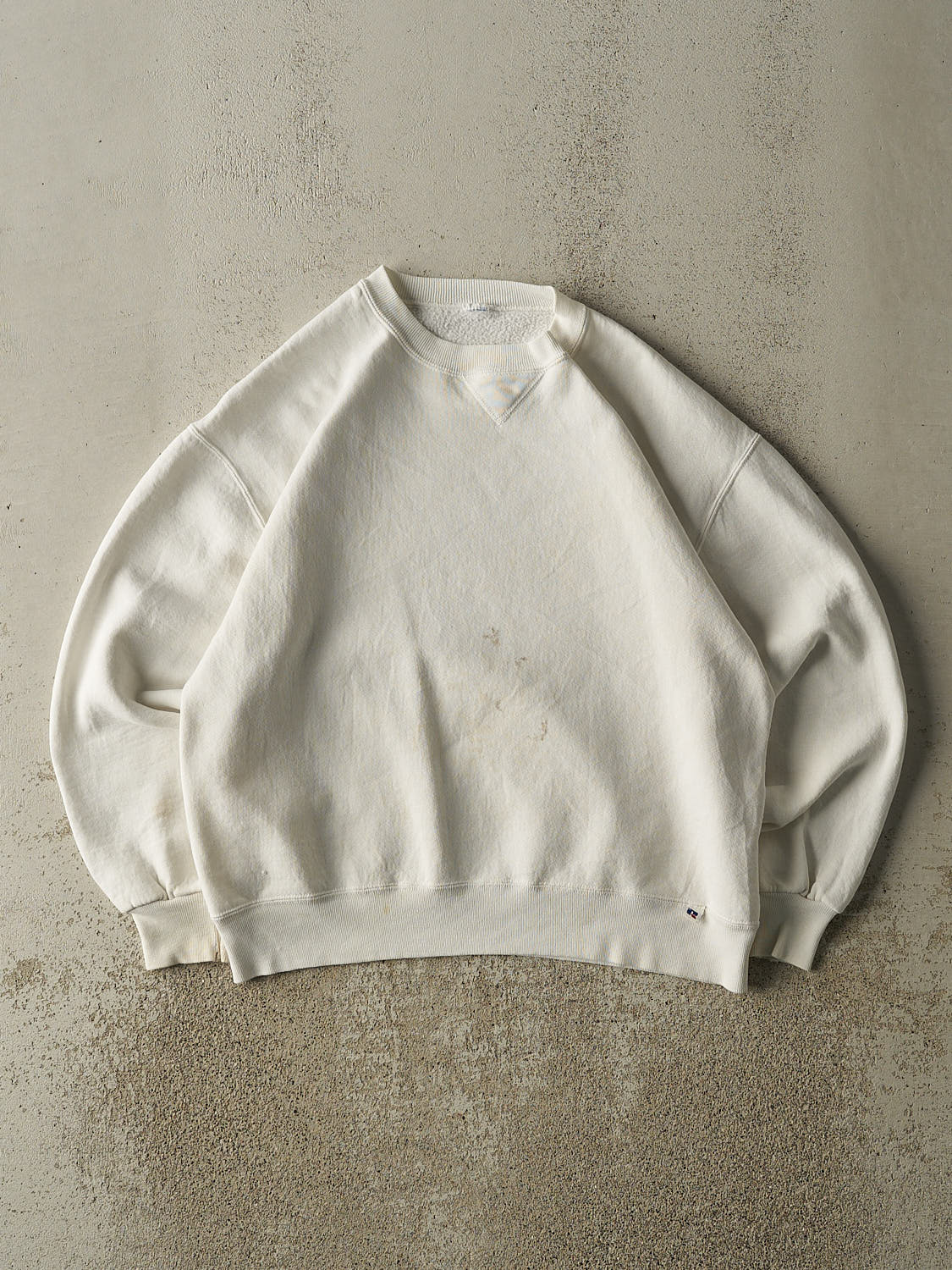 Vintage 90s White Russell Athletic Blank Crewneck (S/M)